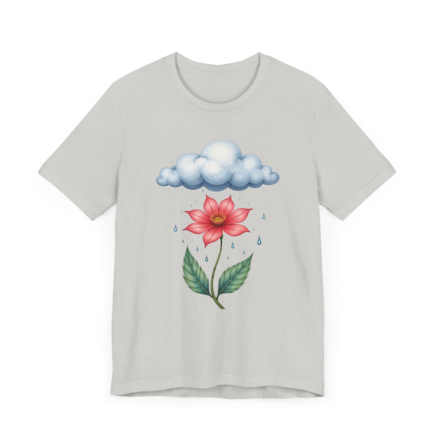 No Rain No Flowers Shirt Uplifting Growth Message Tee for Resilient Souls Who Know That Every Storm Brings Something Beautiful to Bloom
