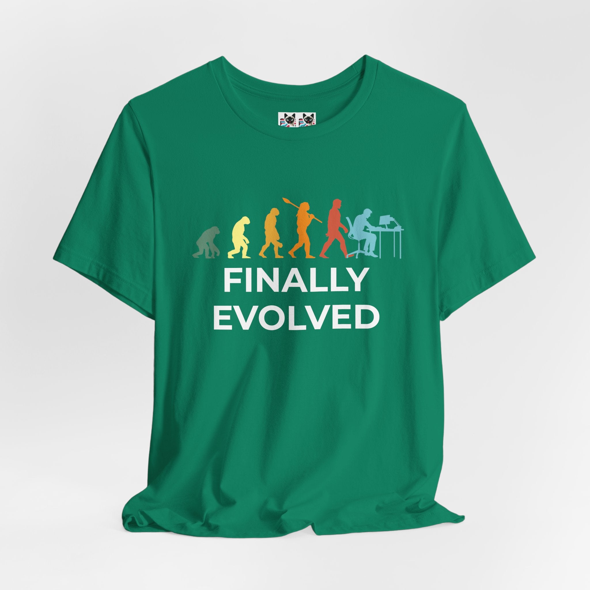Custom T-Shirt - Evolution of Man to Computer User T-Shirt
