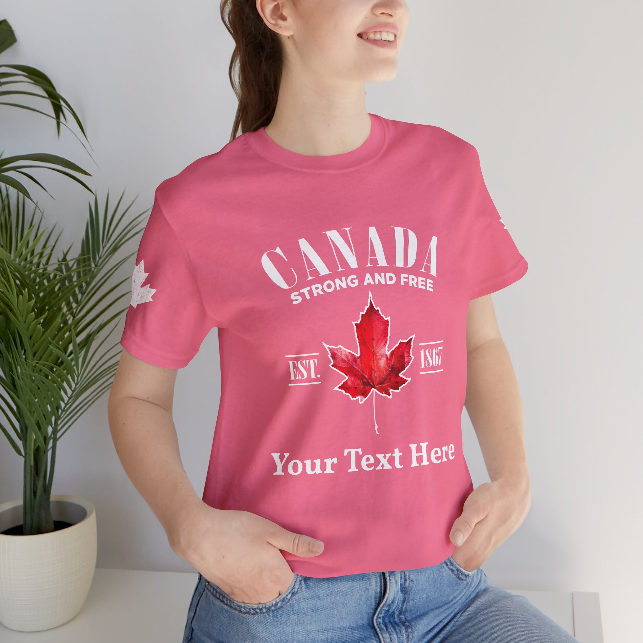 Custom T-Shirt - Canada Strong and Free True Maple Heritage T-Shirt