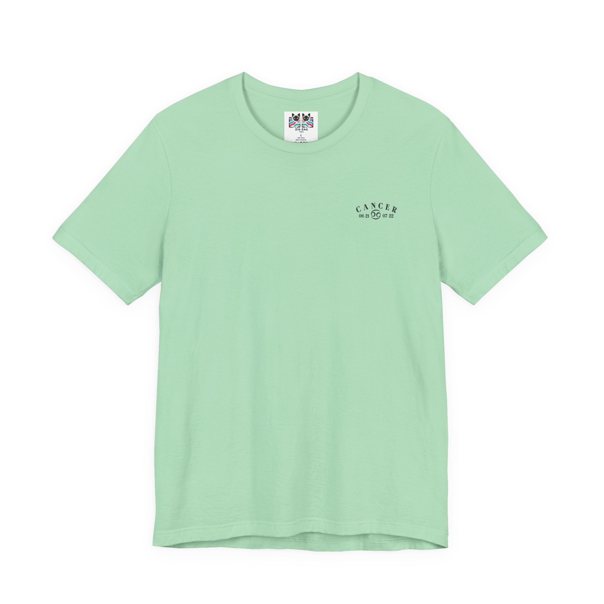 Colorful Cancer Zodiac T-Shirt – Crab with Constellation, Leaves & Flowers
