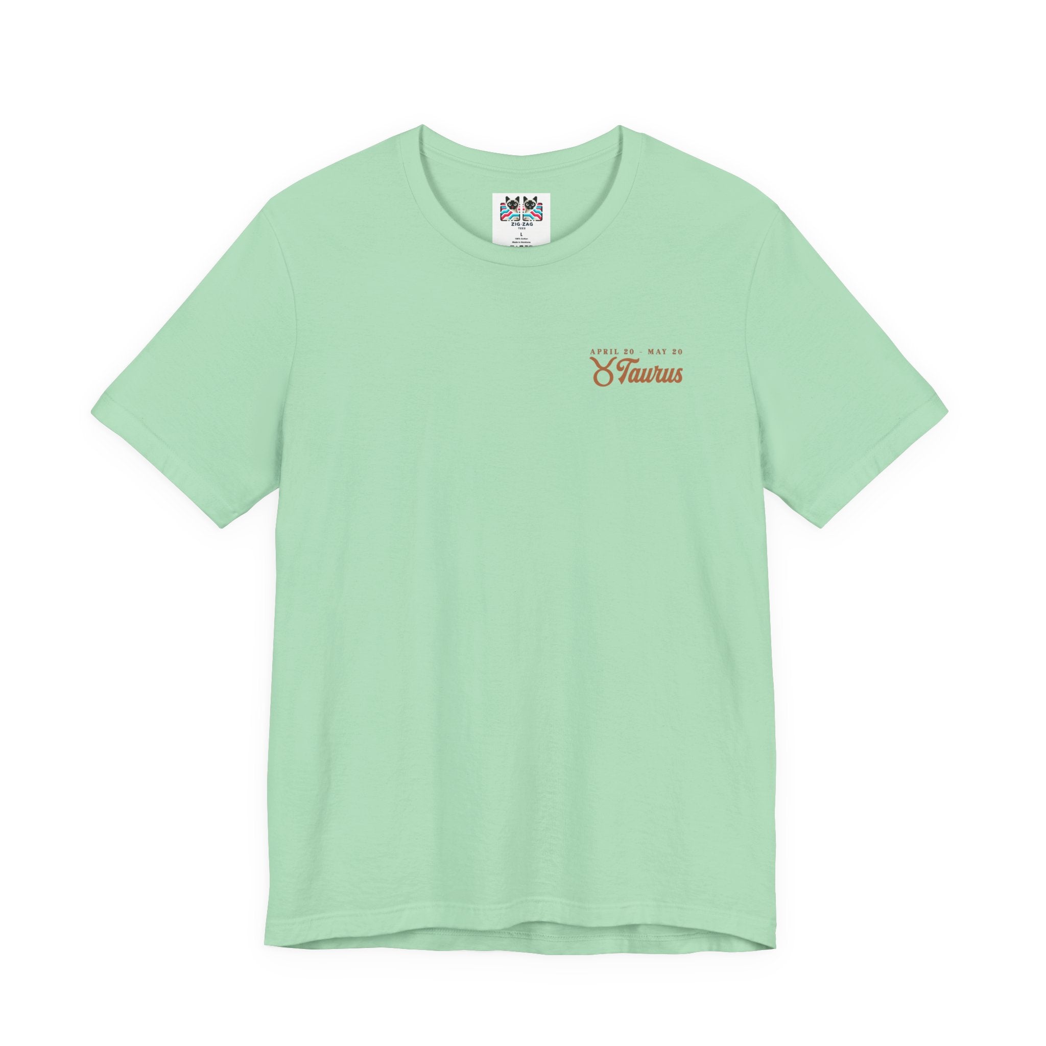 Taurus Zodiac T-Shirt – Patient as the Earth Persistent as the Seasons with astrological wheel