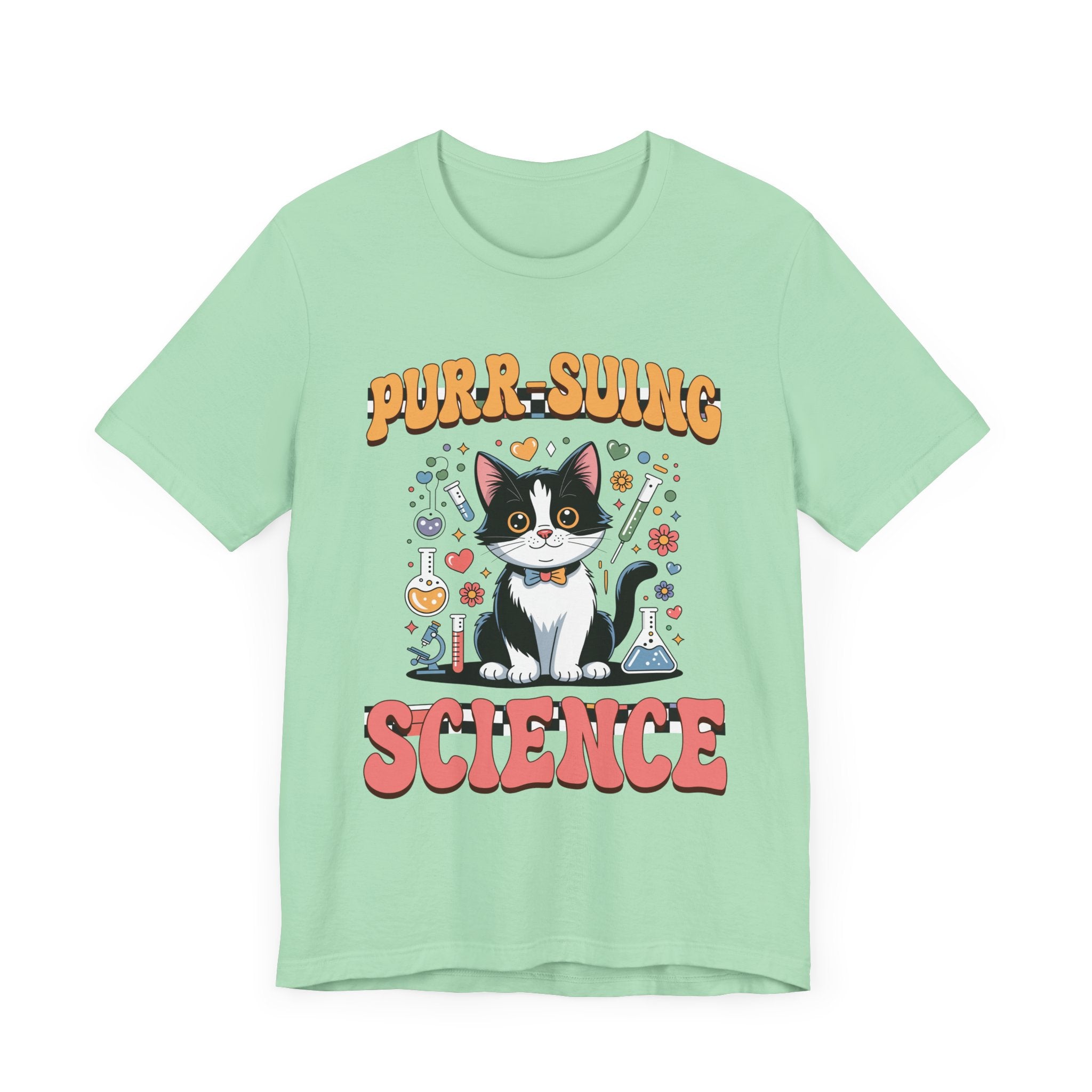 Cat Science T-Shirt – Purr-suing Science Pun for STEM Fans
