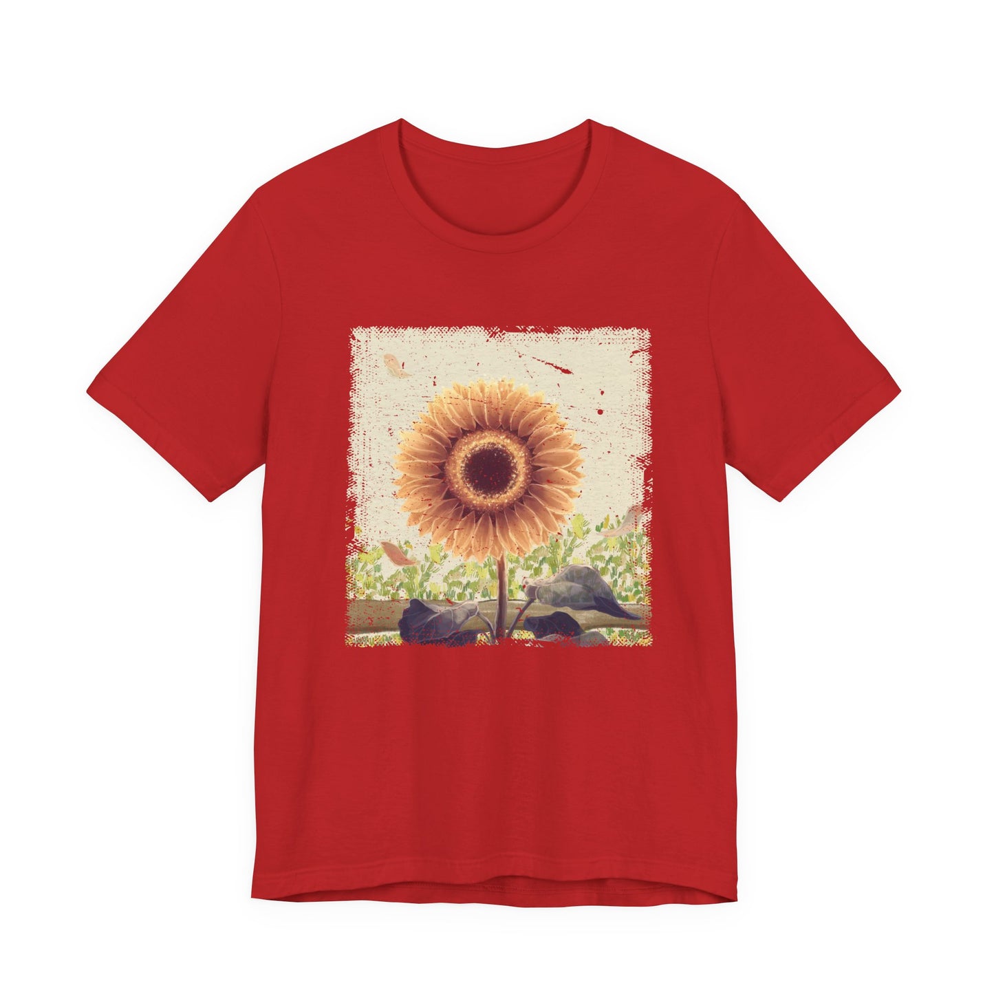 Bloom & Glow – Large Sunflower Painting Graphic T-Shirt