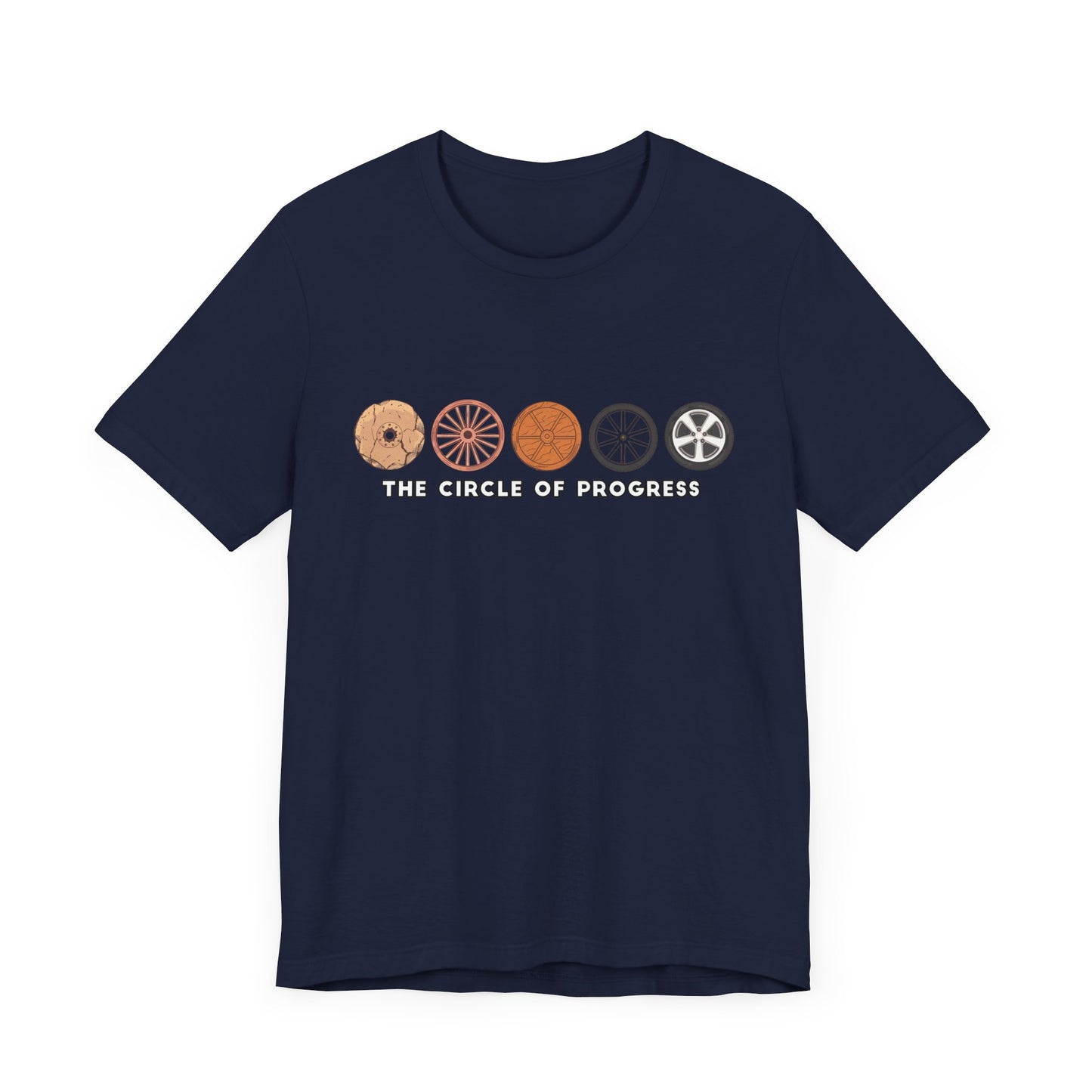 The Wheel of Progress | Evolution of the Wheel Graphic T-Shirt