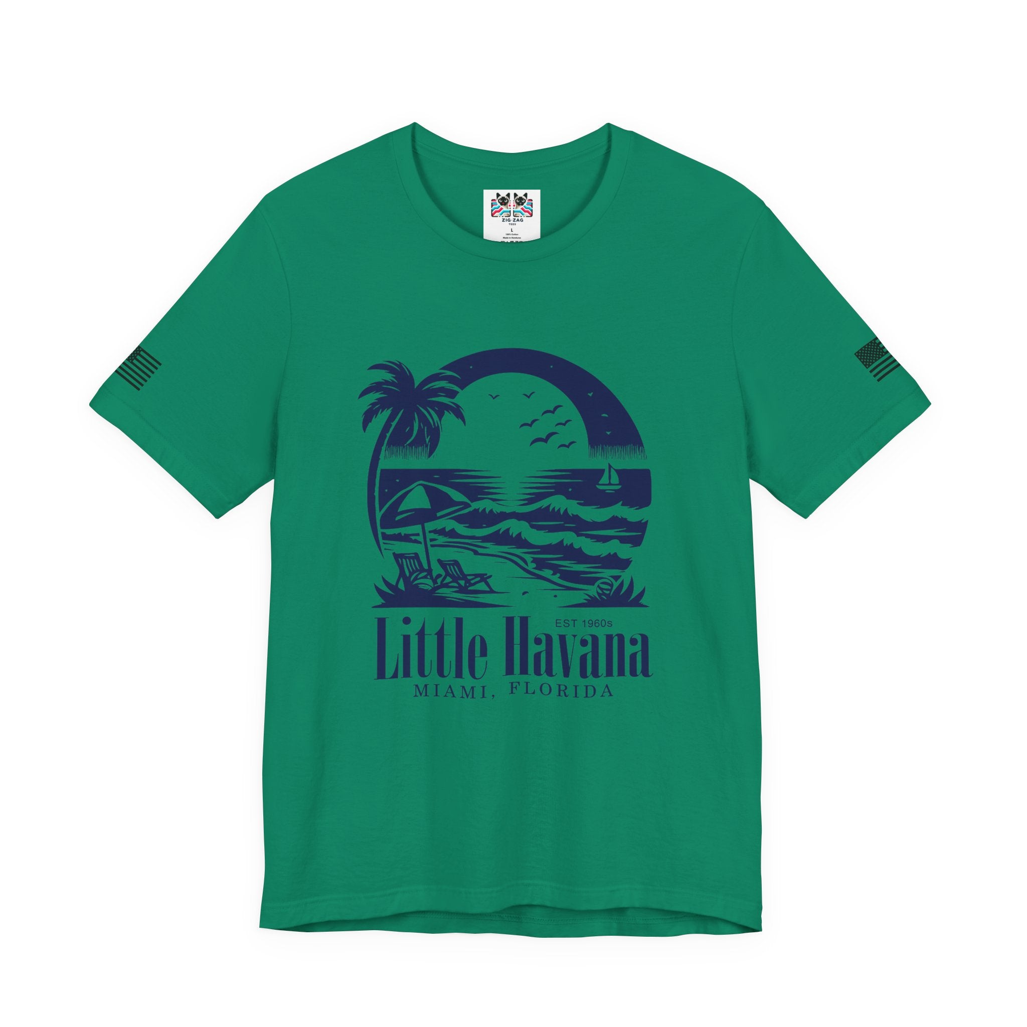 Little Havana Miami Florida T-Shirt – EST 1960s Vintage Beach Scene Graphic Tee