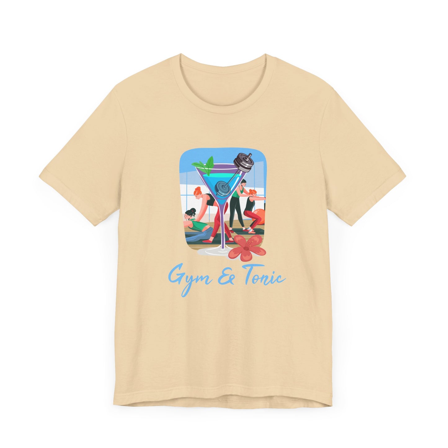 Gym and Tonic Tee, Fitness Pun Shirt, Workout Humor Graphic, Exercise and Fun Top, Healthy Balance Gift