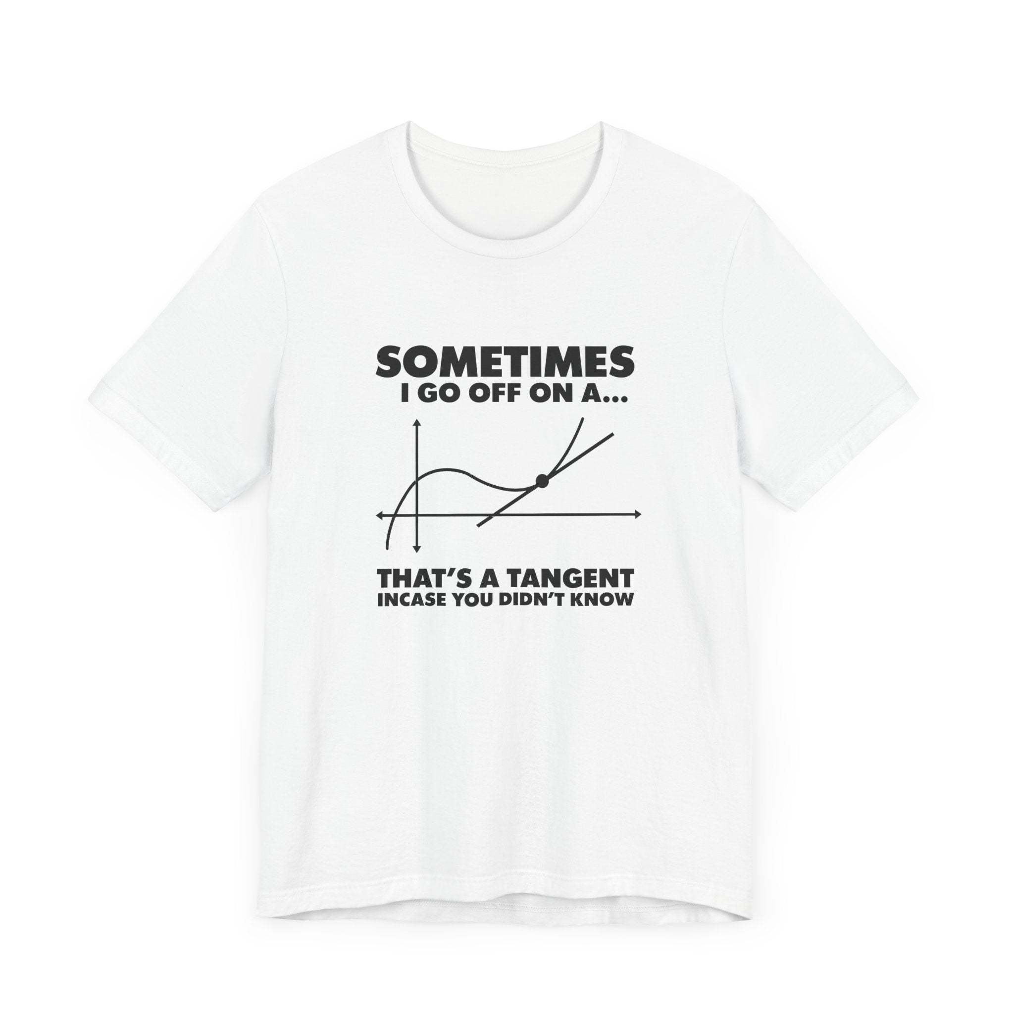 Math Nerd Tee – Tangent Pun with Graph Illustration