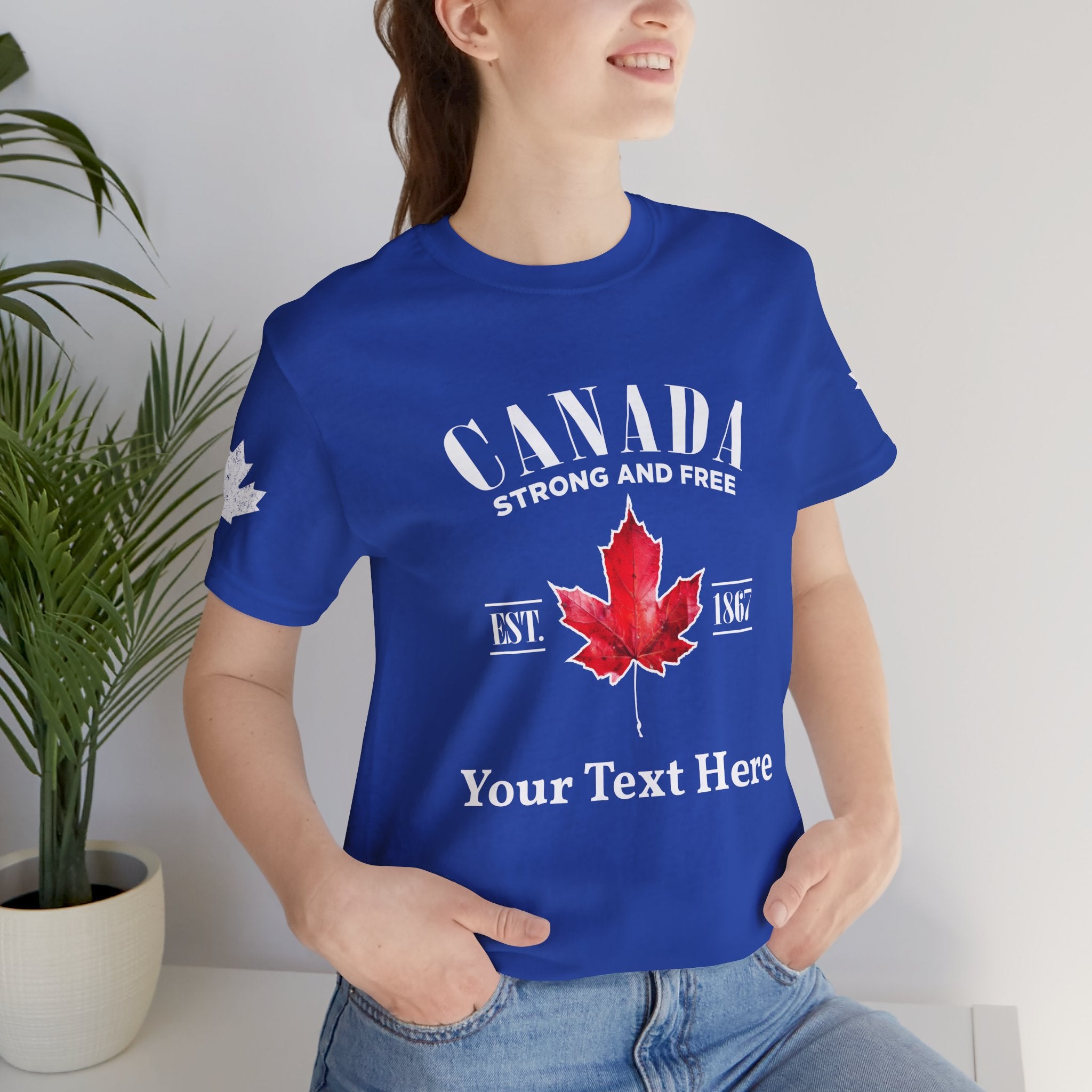Custom T-Shirt - Canada Strong and Free True Maple Heritage T-Shirt