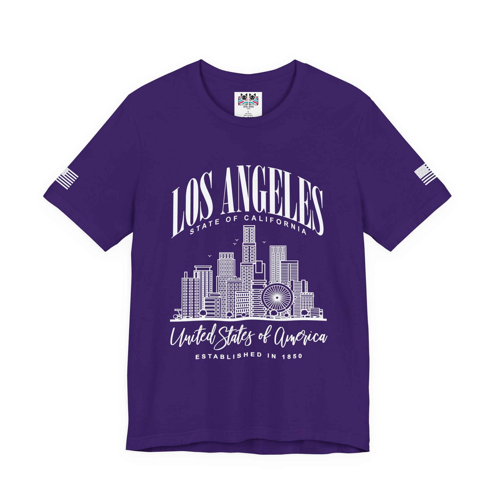 Los Angeles State of California T-Shirt – Skyline United States of America EST 1850 Tee