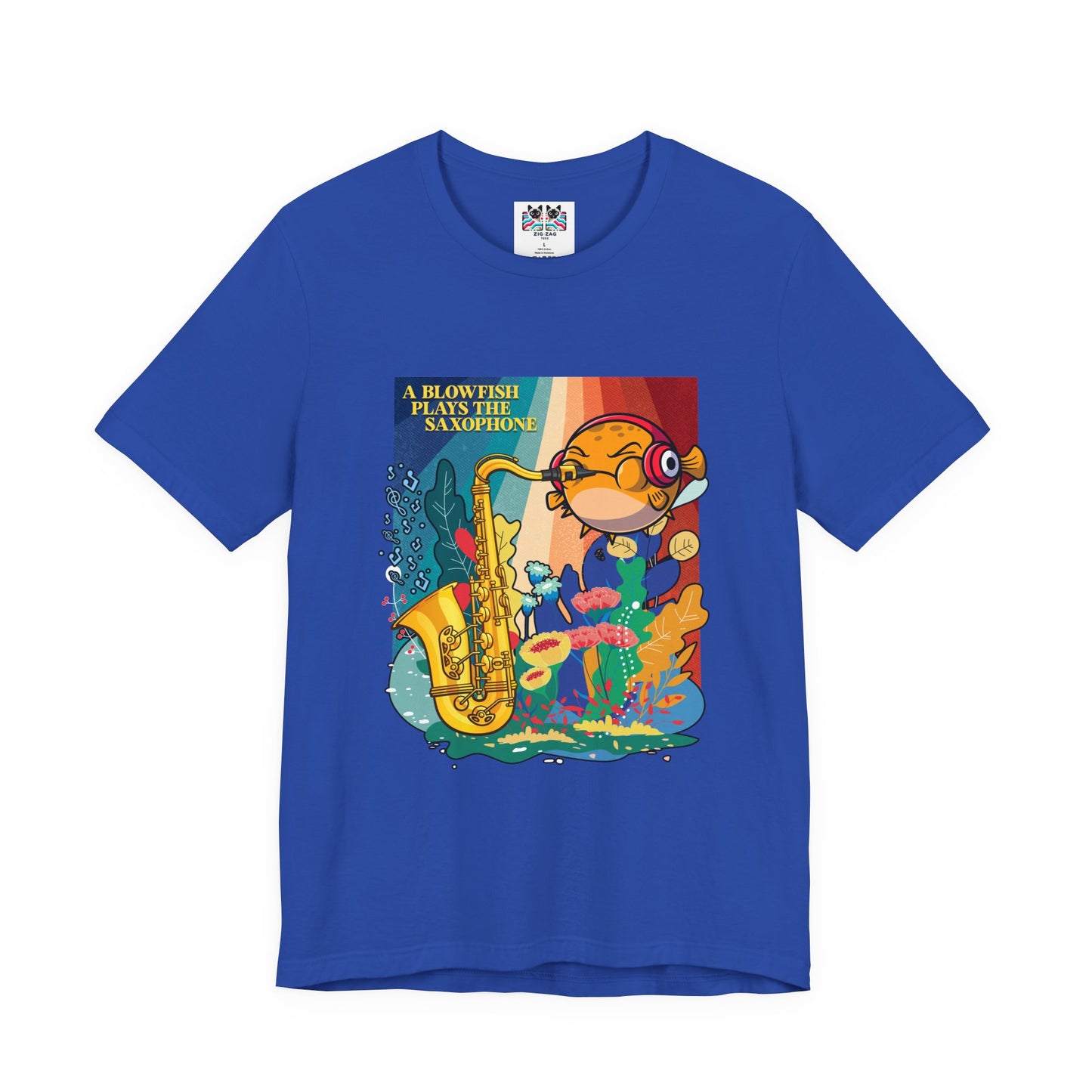 Underwater Jazz Blowfish Saxophone T-Shirt