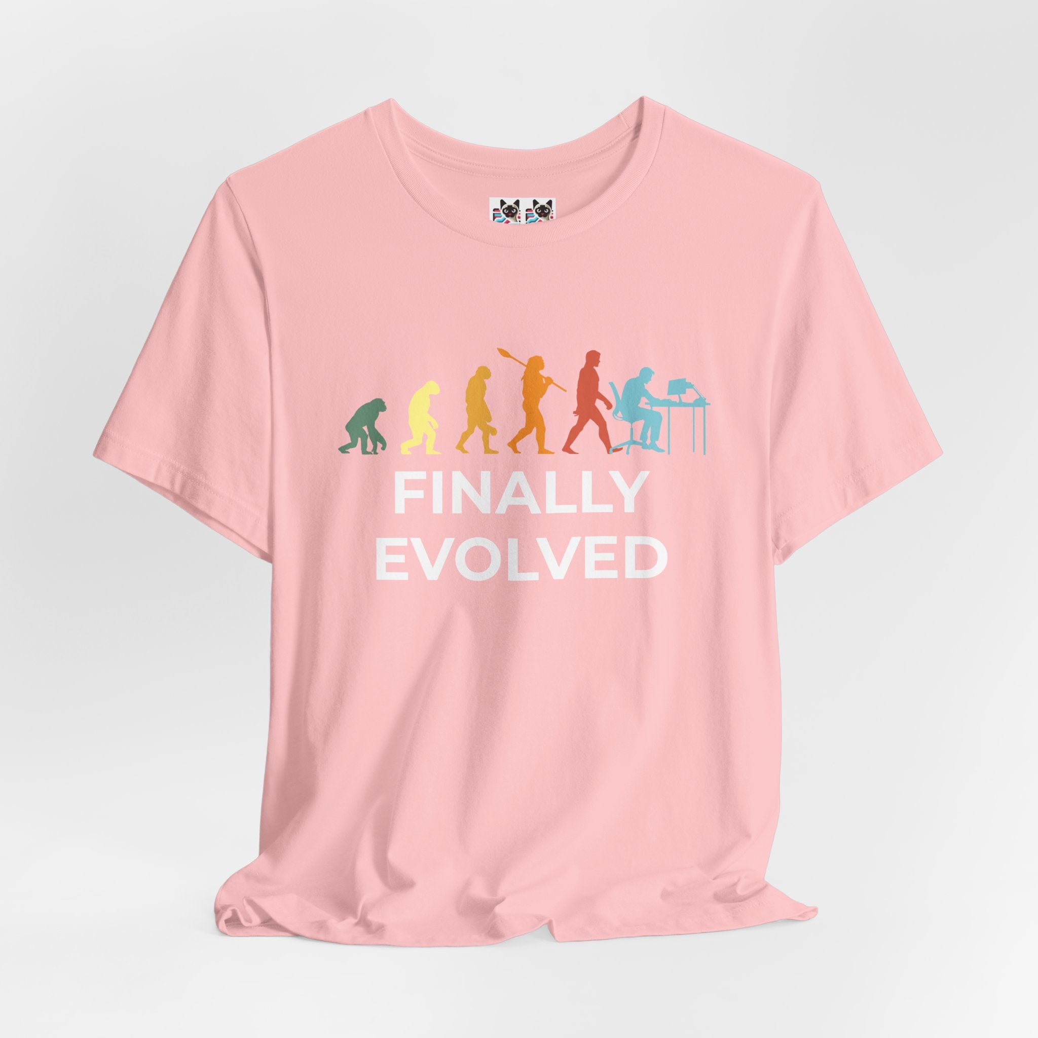 Custom T-Shirt - Evolution of Man to Computer User T-Shirt
