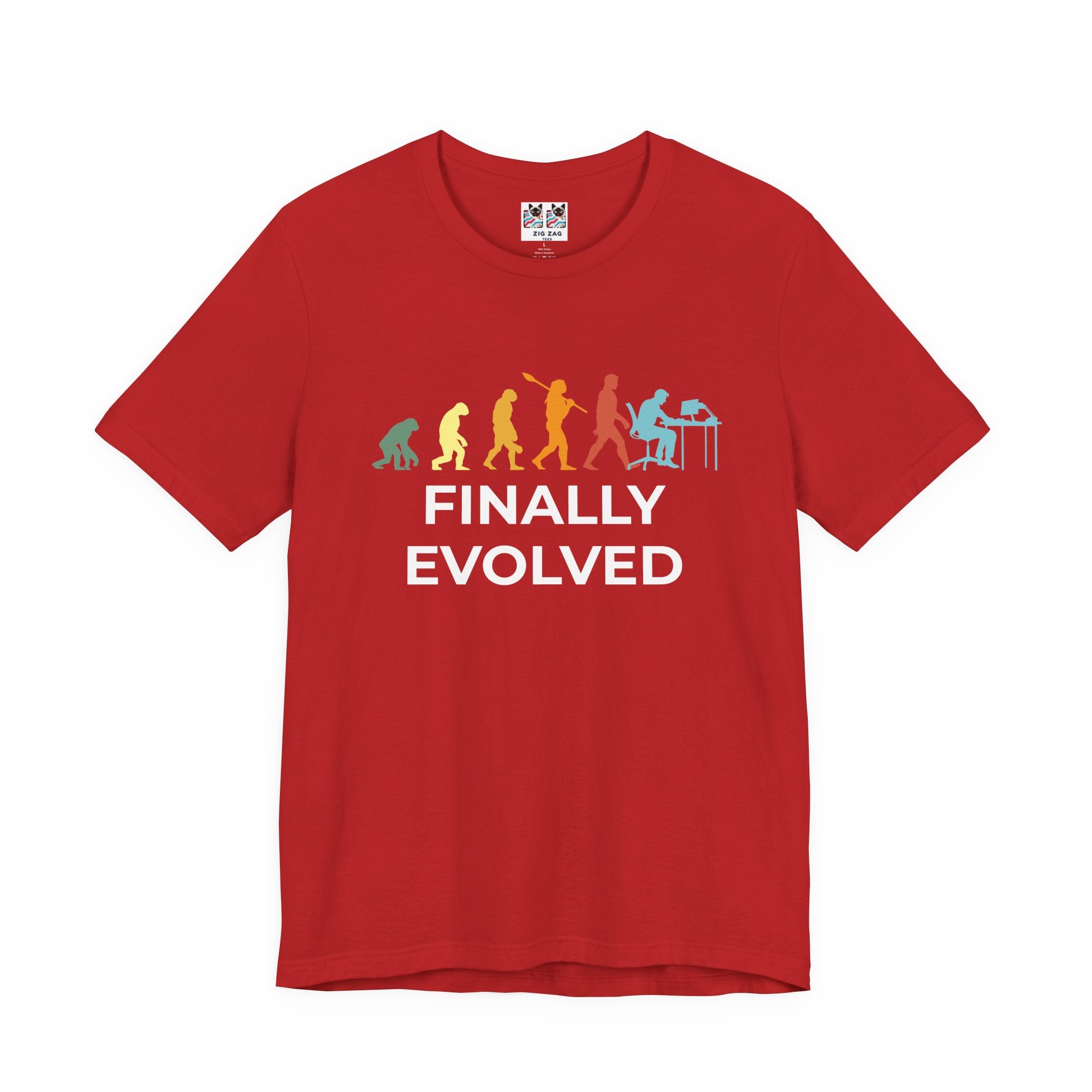 Custom T-Shirt - Evolution of Man to Computer User T-Shirt