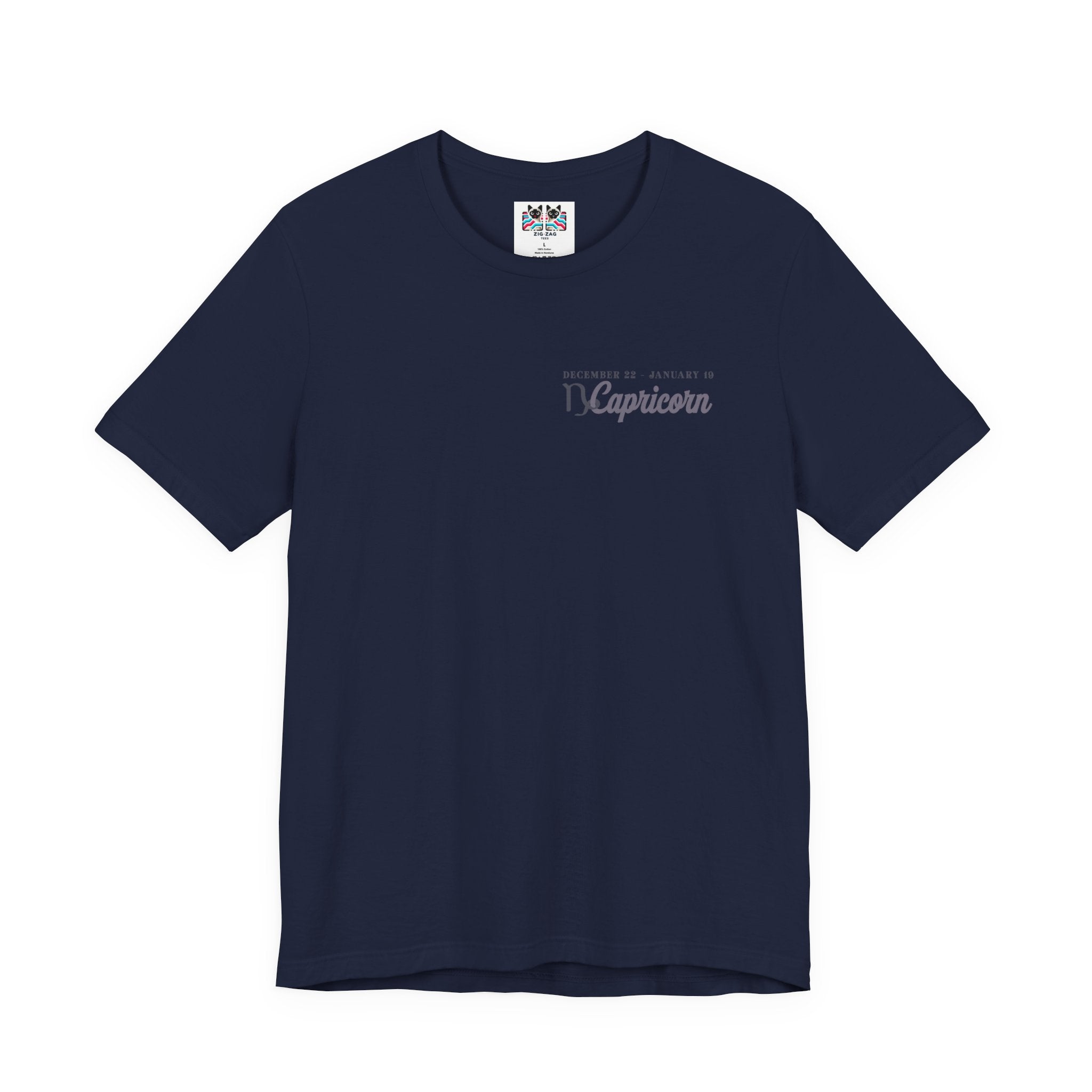 Capricorn Zodiac T-Shirt – Climbing Higher One Step At A Time Astrological wheel