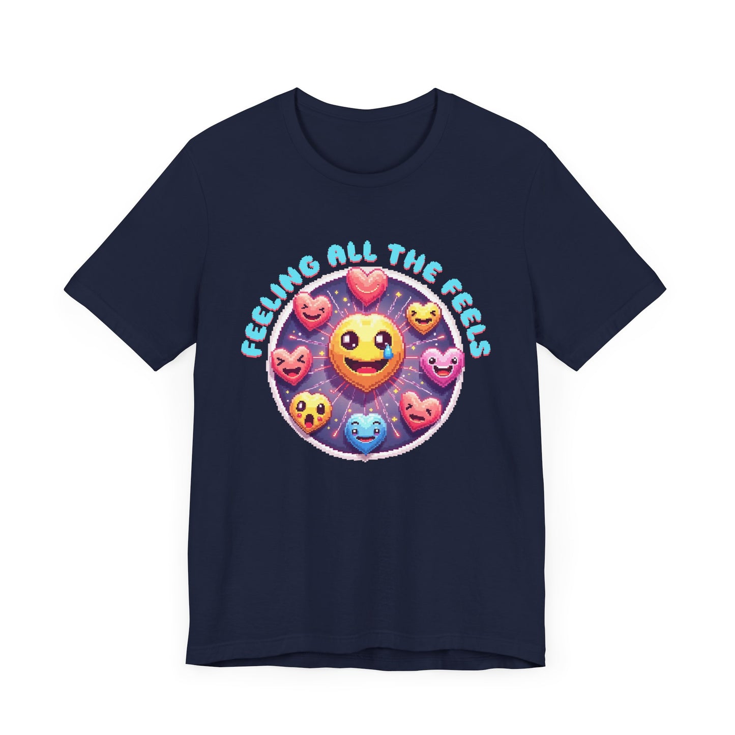 Feeling All the Feels – Heart Emoji Expressions Graphic T-Shirt