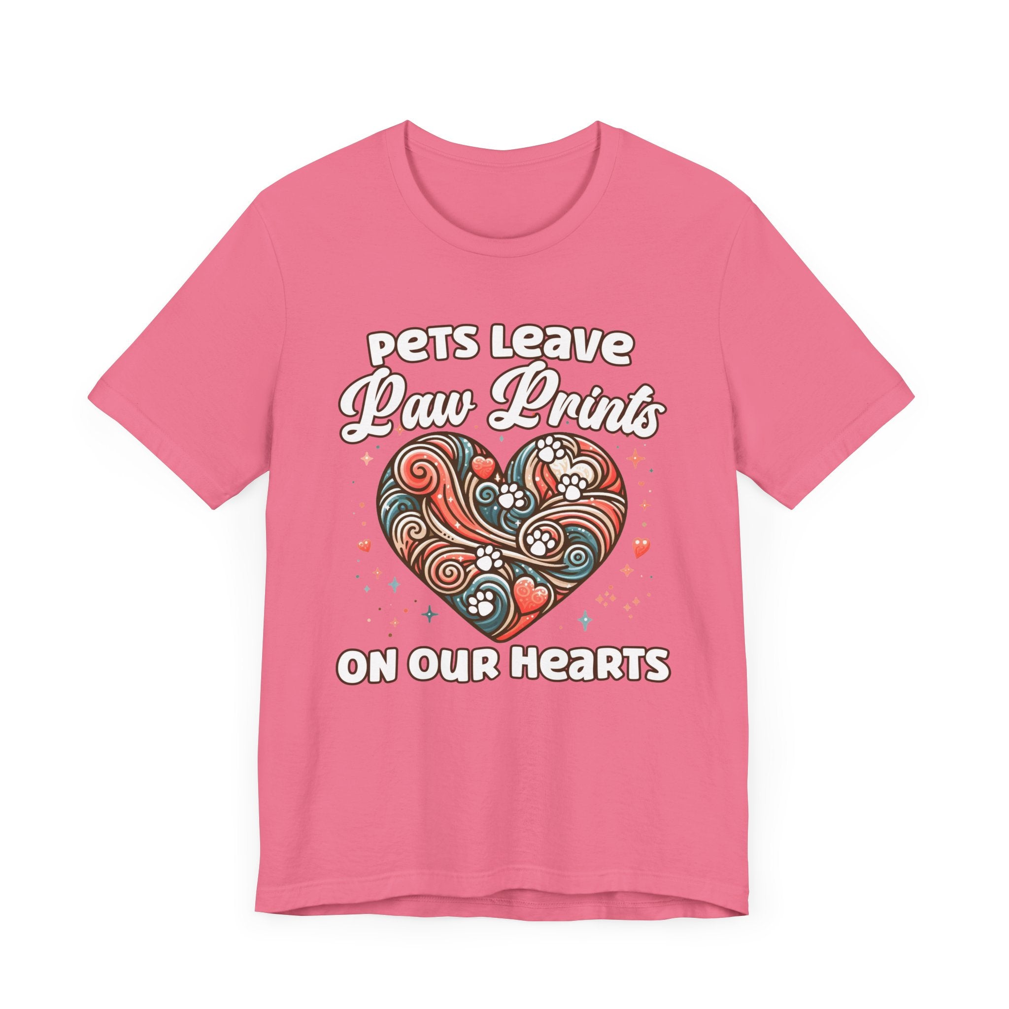 Pets Leave Paw Prints on Our Hearts | Abstract Heart Graphic T-Shirt