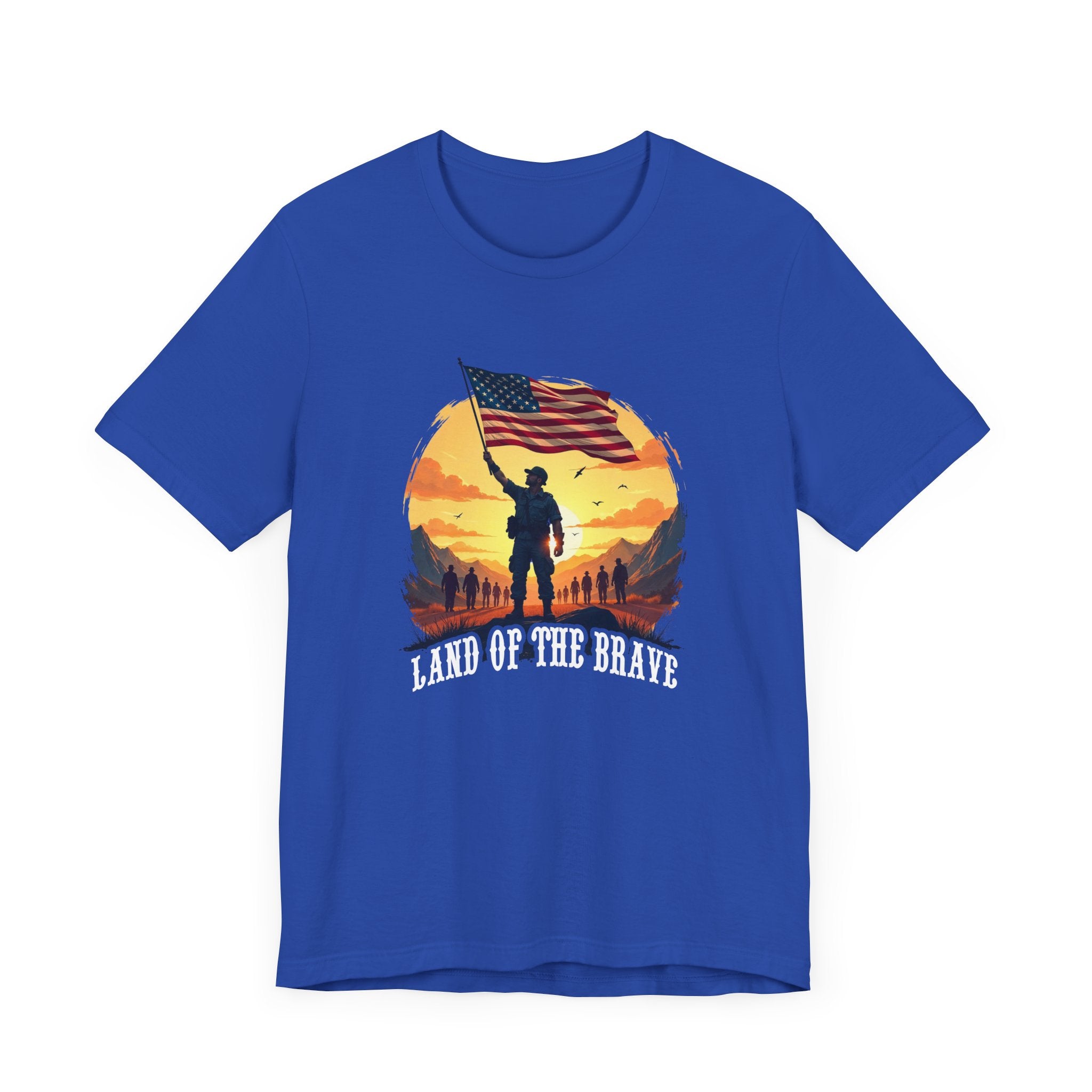 Land of the Brave Shirt Patriotic American Graphic Tee for Those Who Honor Courage Sacrifice and the Stories That Built Our Nation