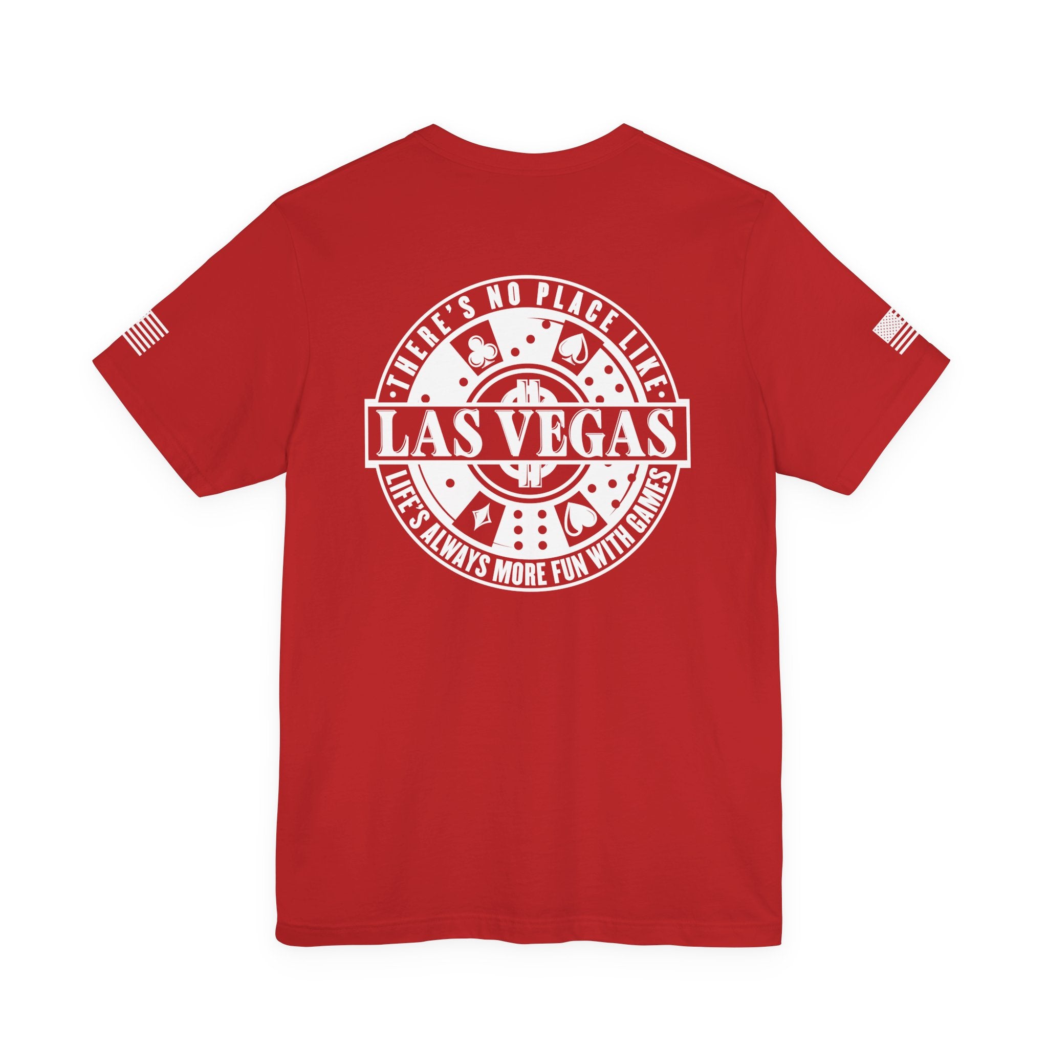 I'm Home Here in Las Vegas Front & Back T-Shirt – Poker Cards Casino Royal Flush Tee