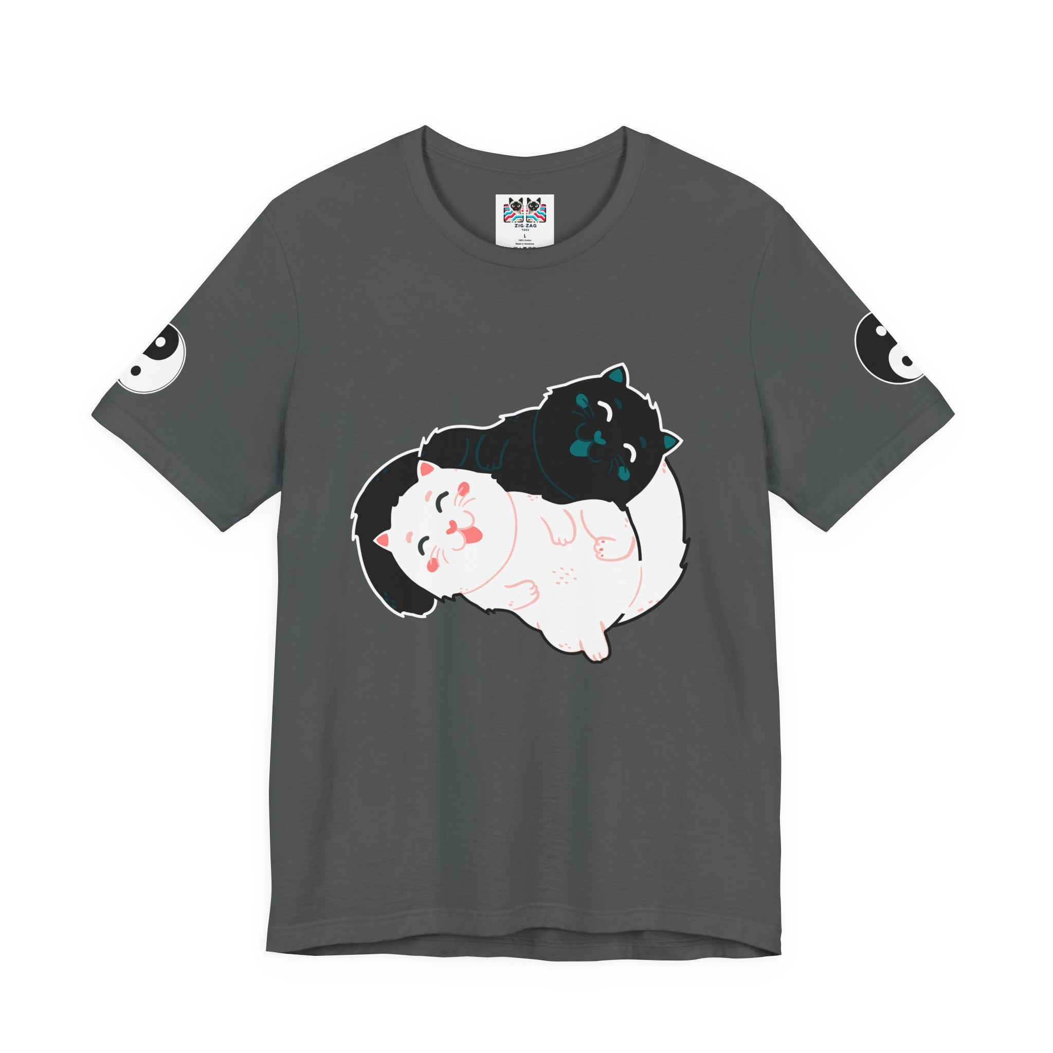 Yin Yang Cats T-Shirt – Black and White Cat Balance Harmony Graphic Tee