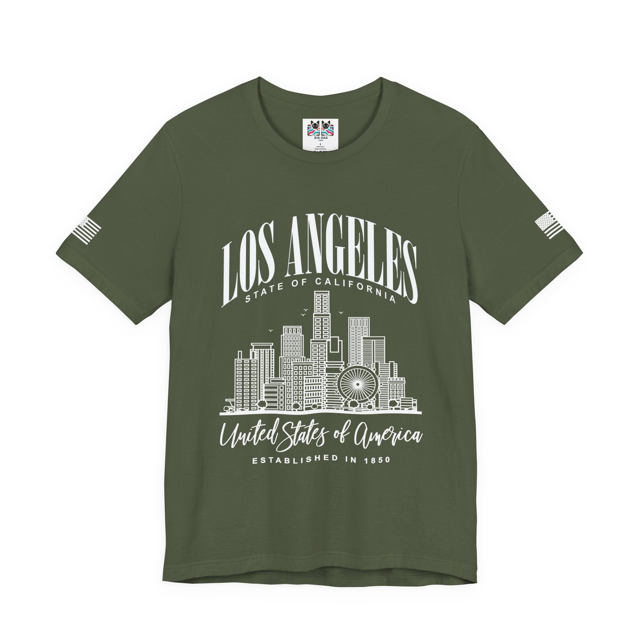Los Angeles State of California T-Shirt – Skyline United States of America EST 1850 Tee