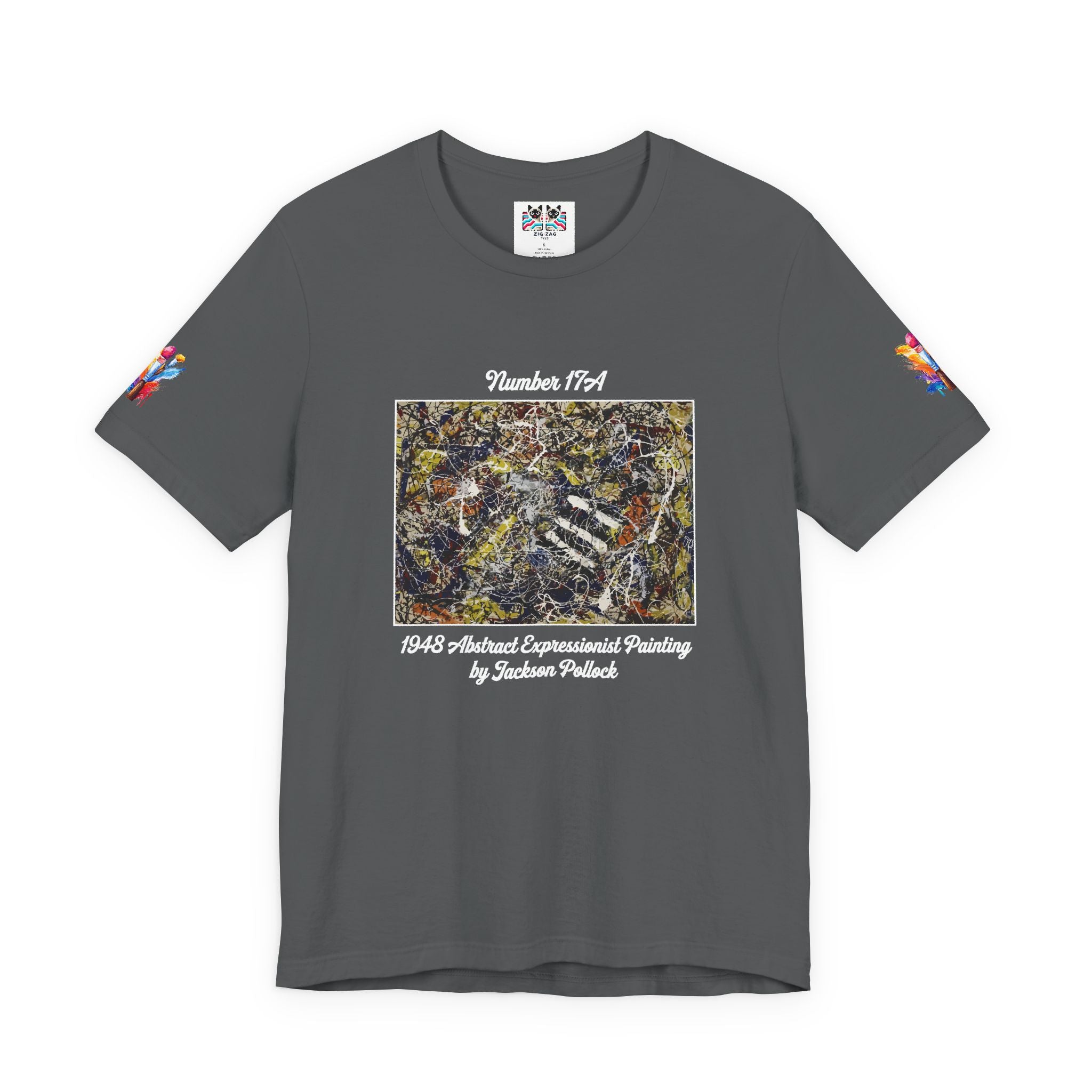Jackson Pollock Number 17A T-Shirt – 1948 Abstract Expressionist Drip Painting Art Tee