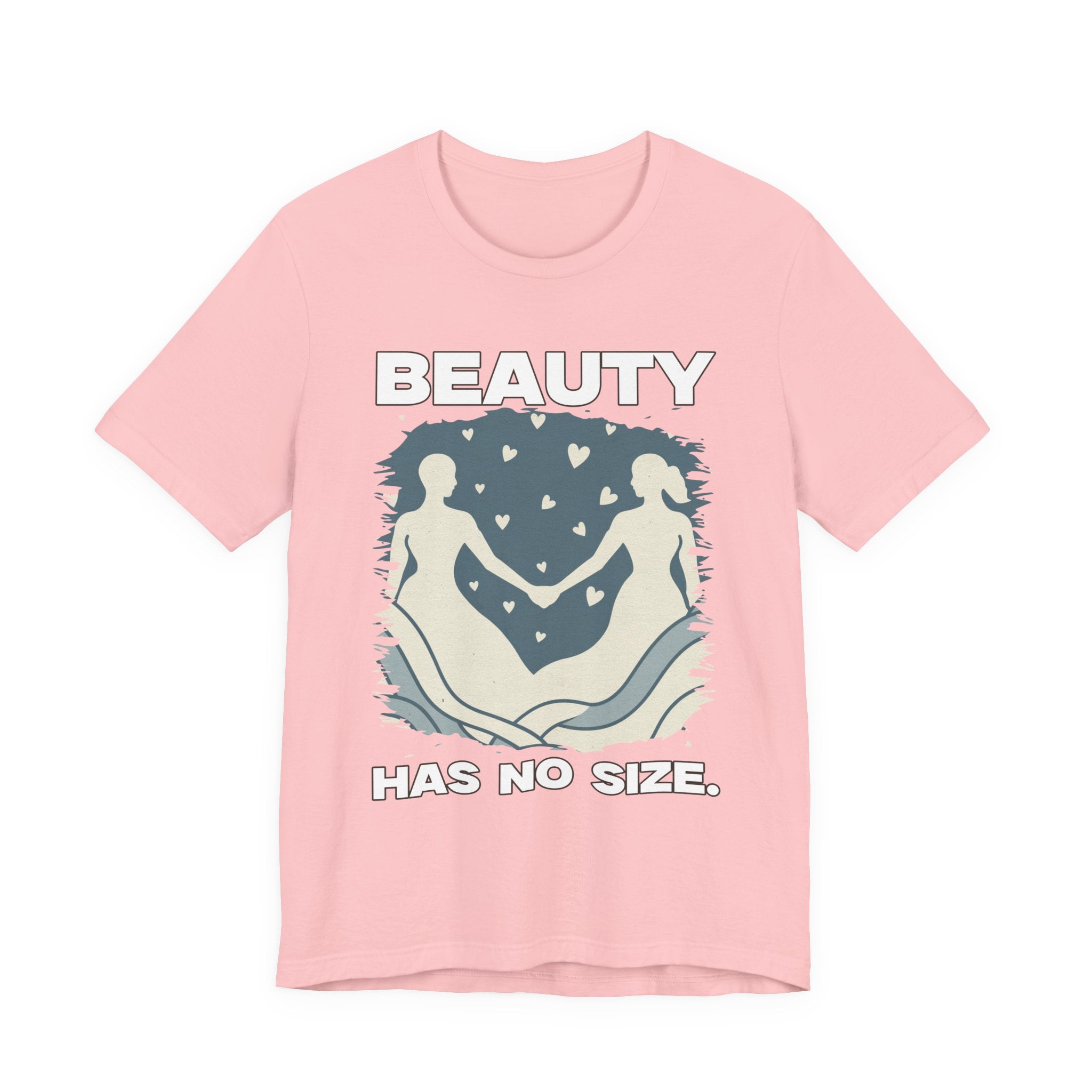 Beauty Has No Size – Inclusive Hands Holding with Heart Emotions Graphic T-Shirt