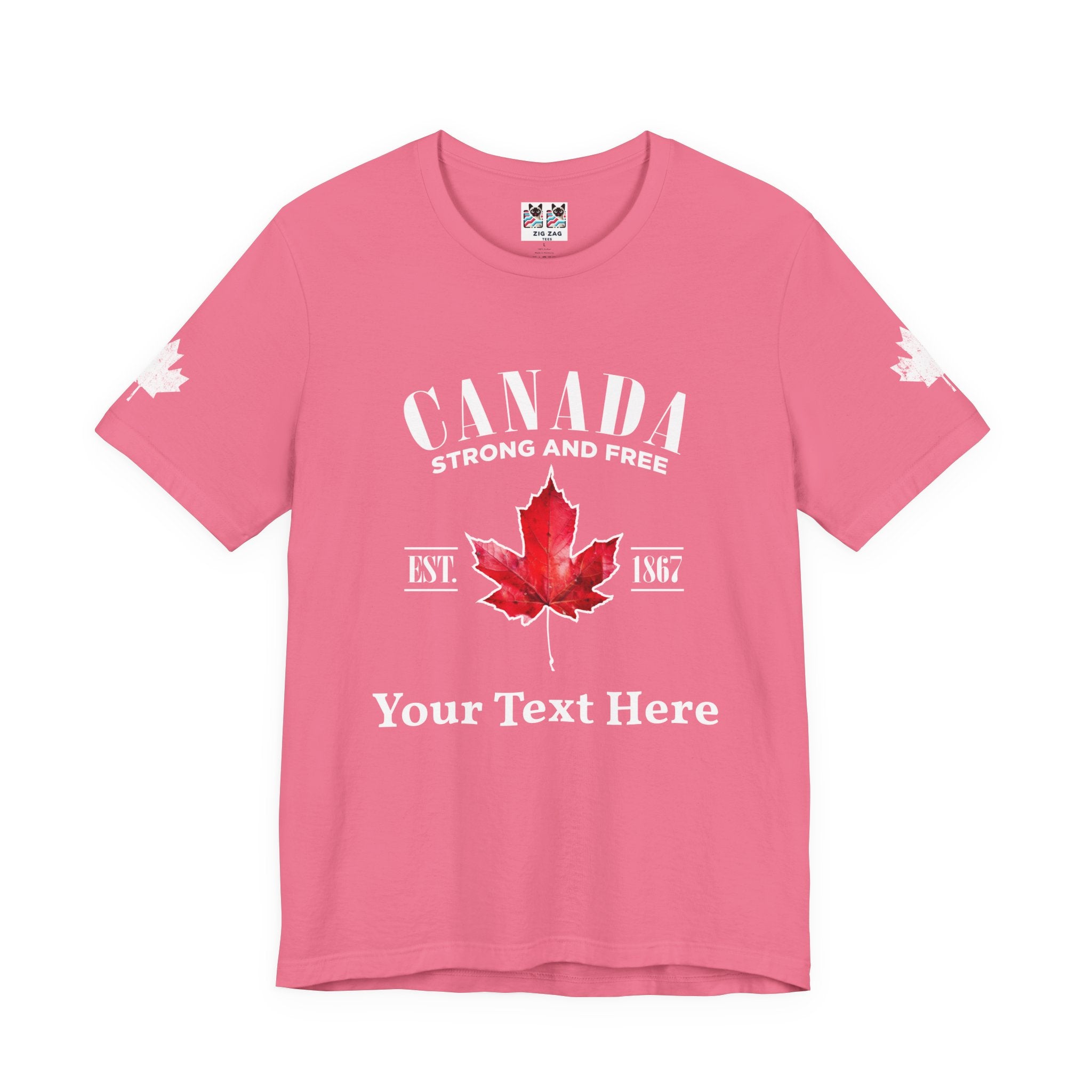 Custom T-Shirt - Canada Strong and Free True Maple Heritage T-Shirt