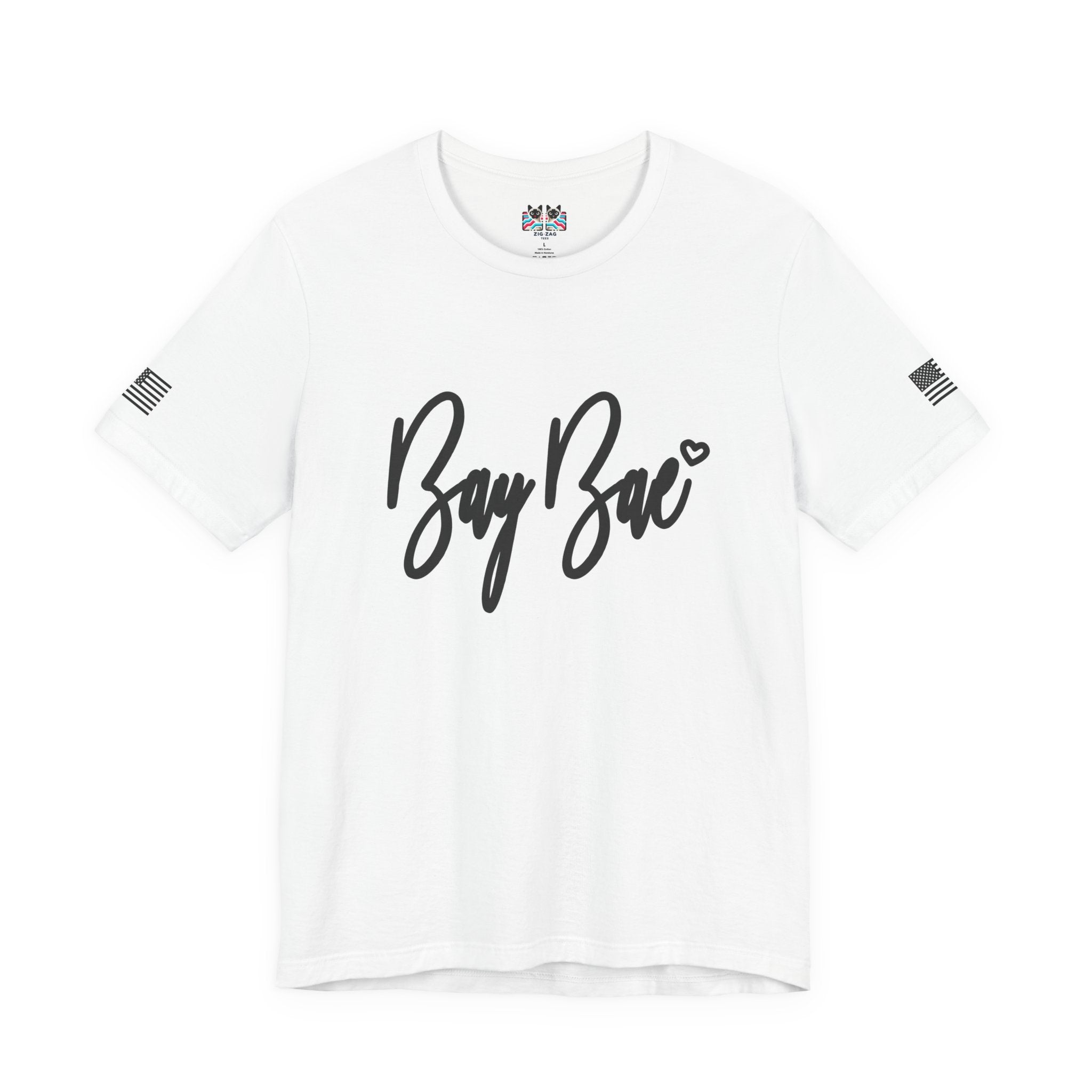 Bay Bae T-Shirt – Cute Script San Francisco Bay Area Graphic Tee with Heart