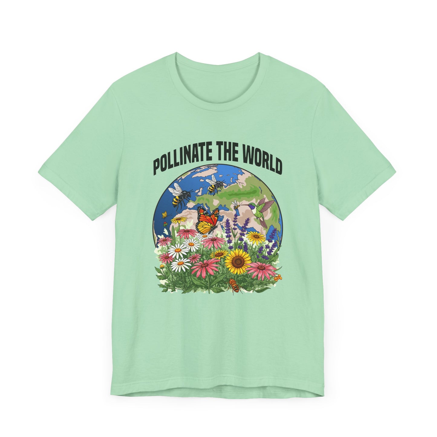 Nature’s MVP Pollinators Tee, Bee and Butterfly Shirt, Eco Awareness Graphic Tee, Garden Life Top, Wildlife Hero Gift
