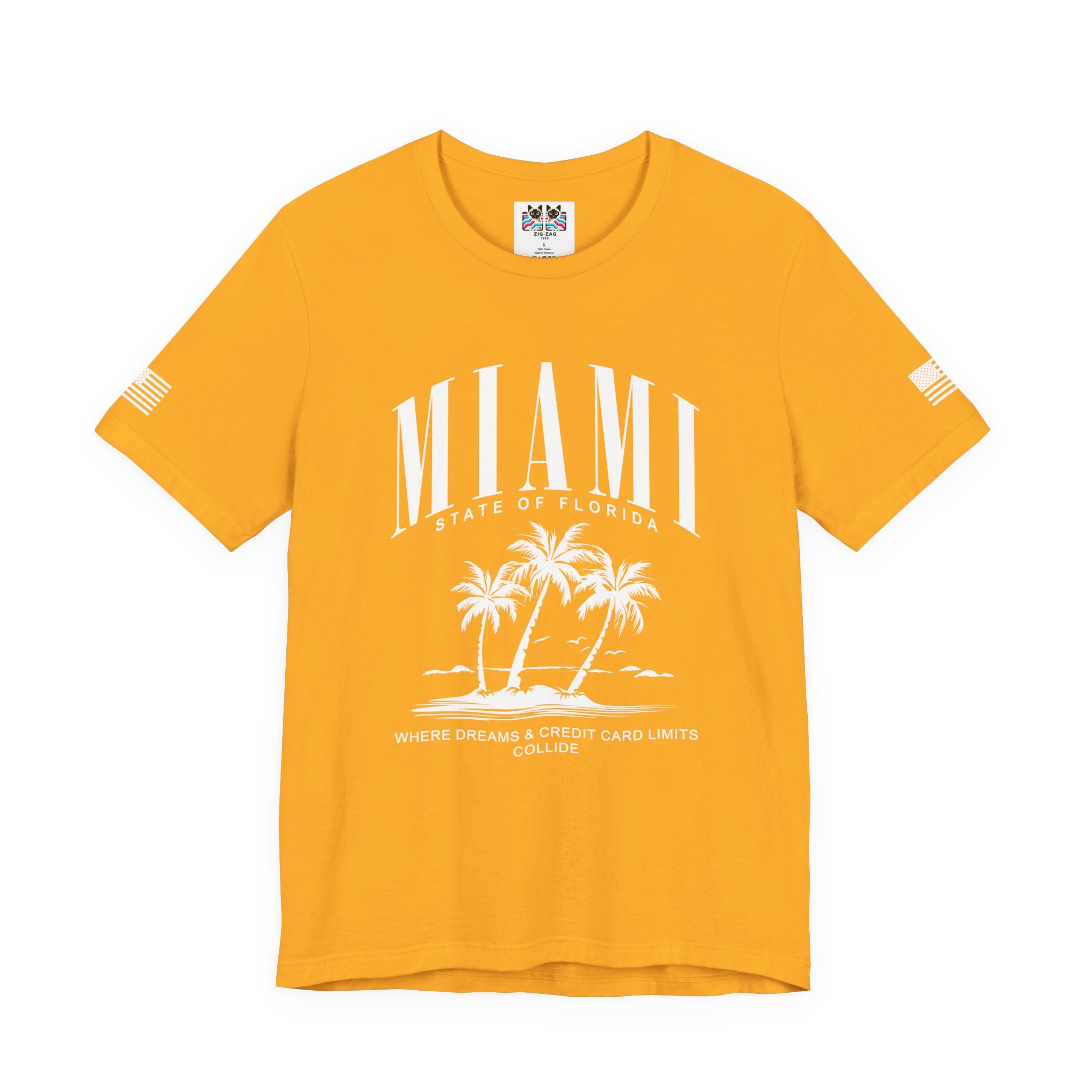 Miami State of Florida Funny T-Shirt – Where Dreams and Credit Card Limits Collide Tee