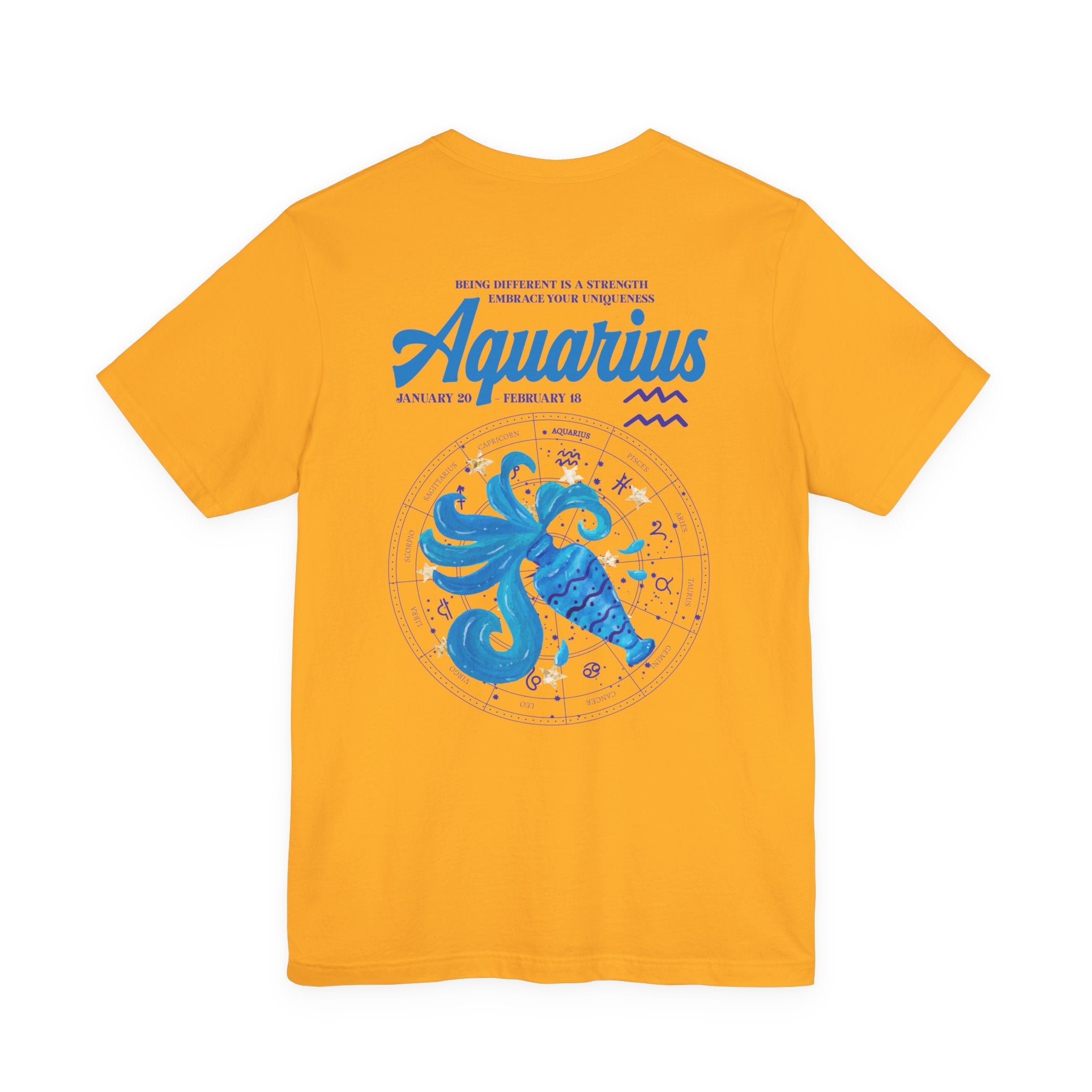 Aquarius Zodiac T-Shirt – Embrace Your Uniqueness Zodiac Wheel