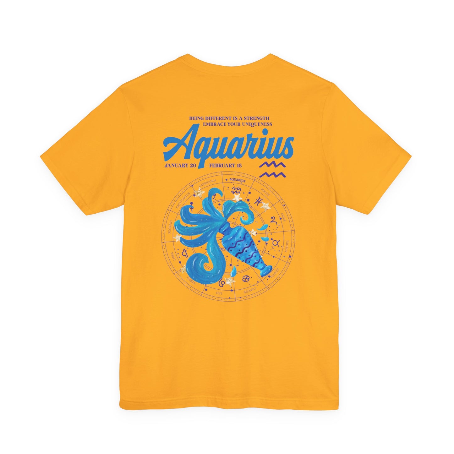 Aquarius Zodiac T-Shirt – Embrace Your Uniqueness Zodiac Wheel