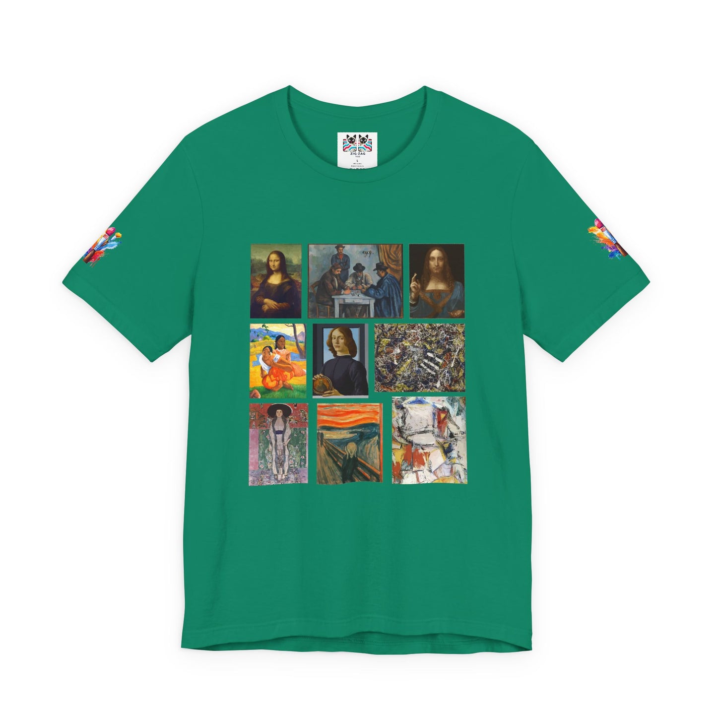 Art History Collage T-Shirt – Famous Paintings Grid Gallery Graphic Tee