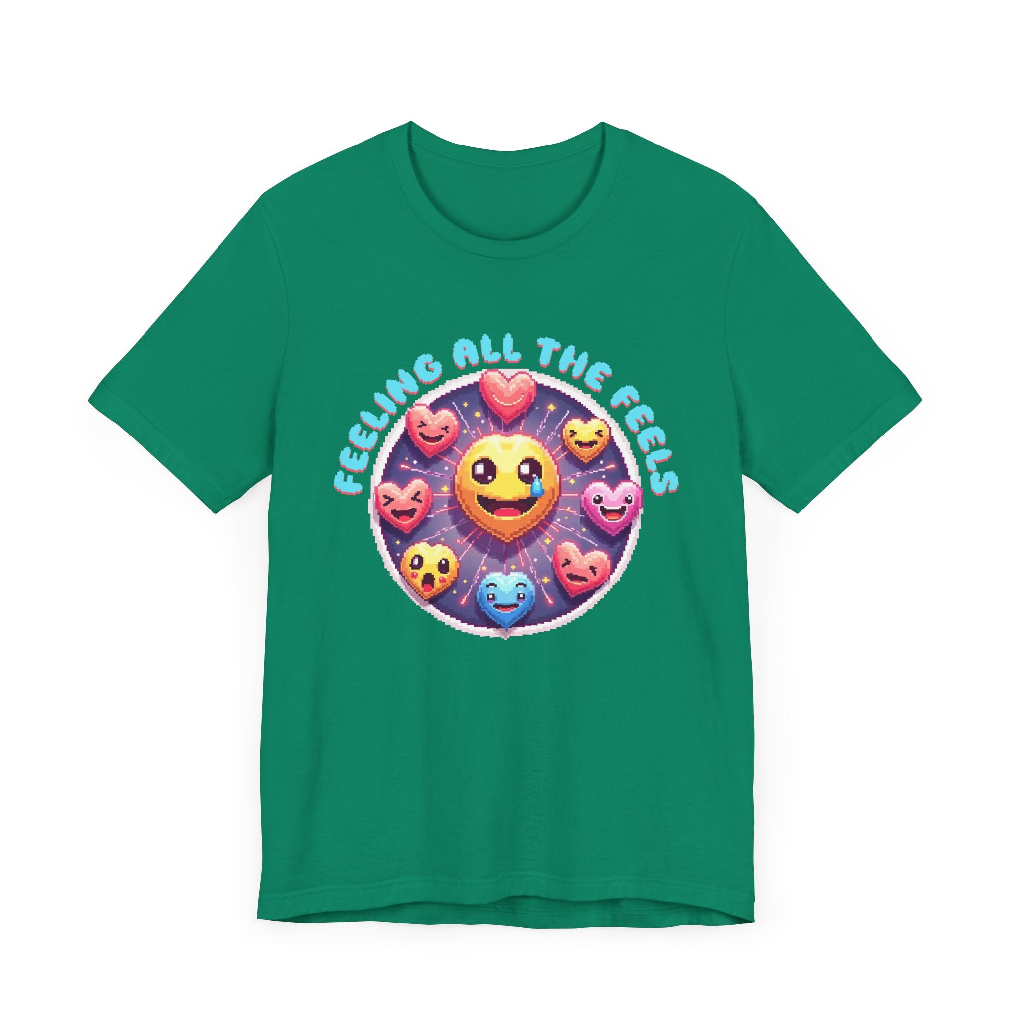 Feeling All the Feels – Heart Emoji Expressions Graphic T-Shirt