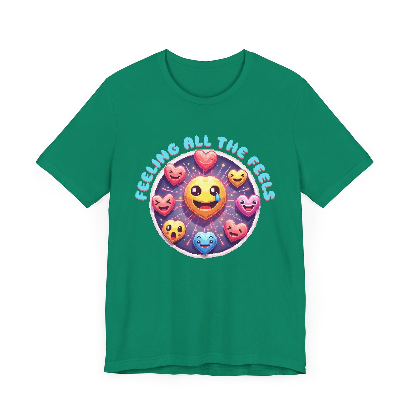 Feeling All the Feels – Heart Emoji Expressions Graphic T-Shirt