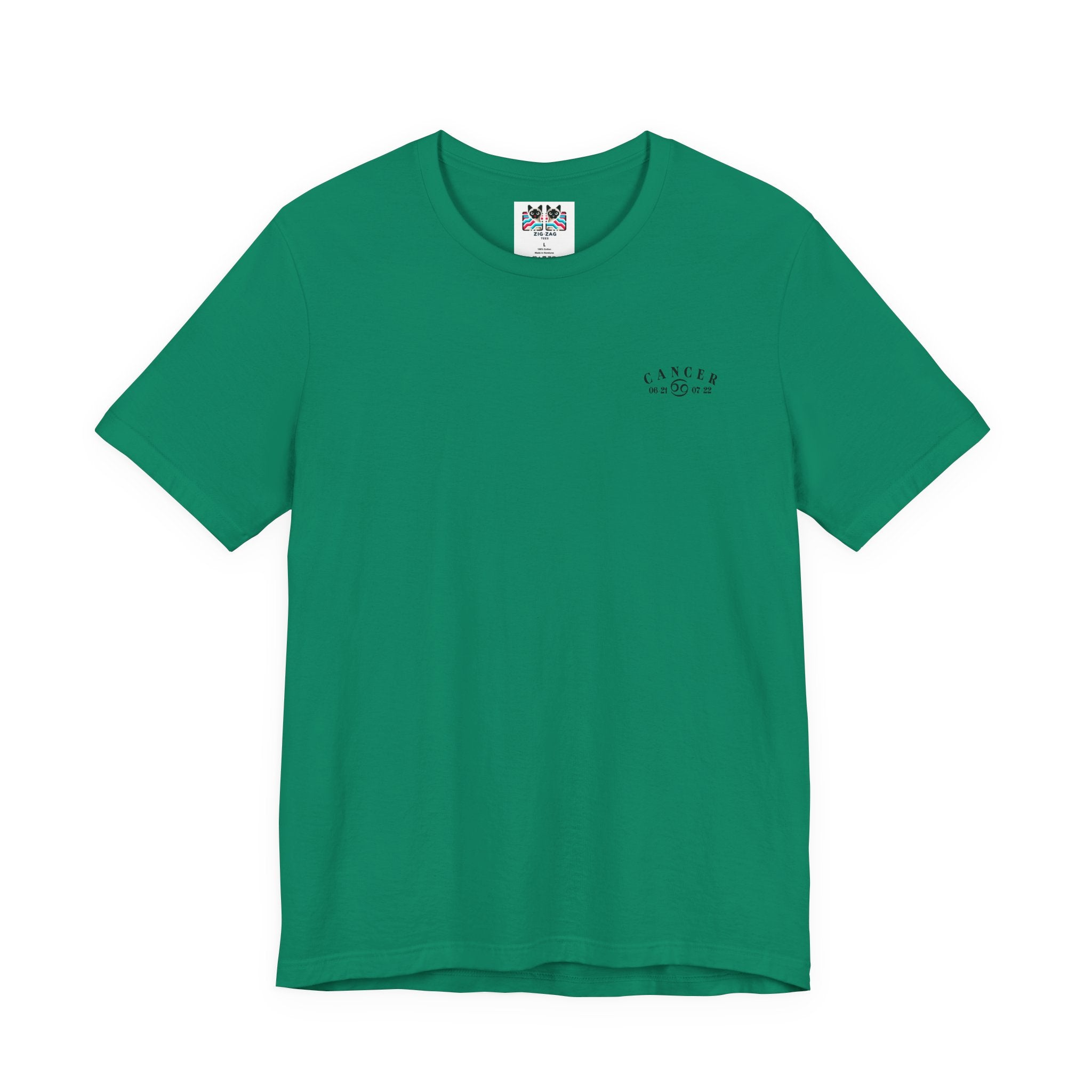 Colorful Cancer Zodiac T-Shirt – Crab with Constellation, Leaves & Flowers