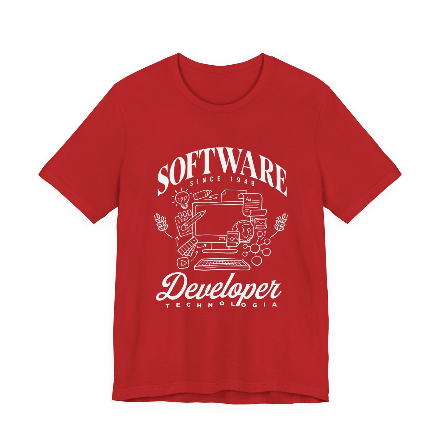 Software Developer Technologia Tshirt – Office Essentials Outline Design