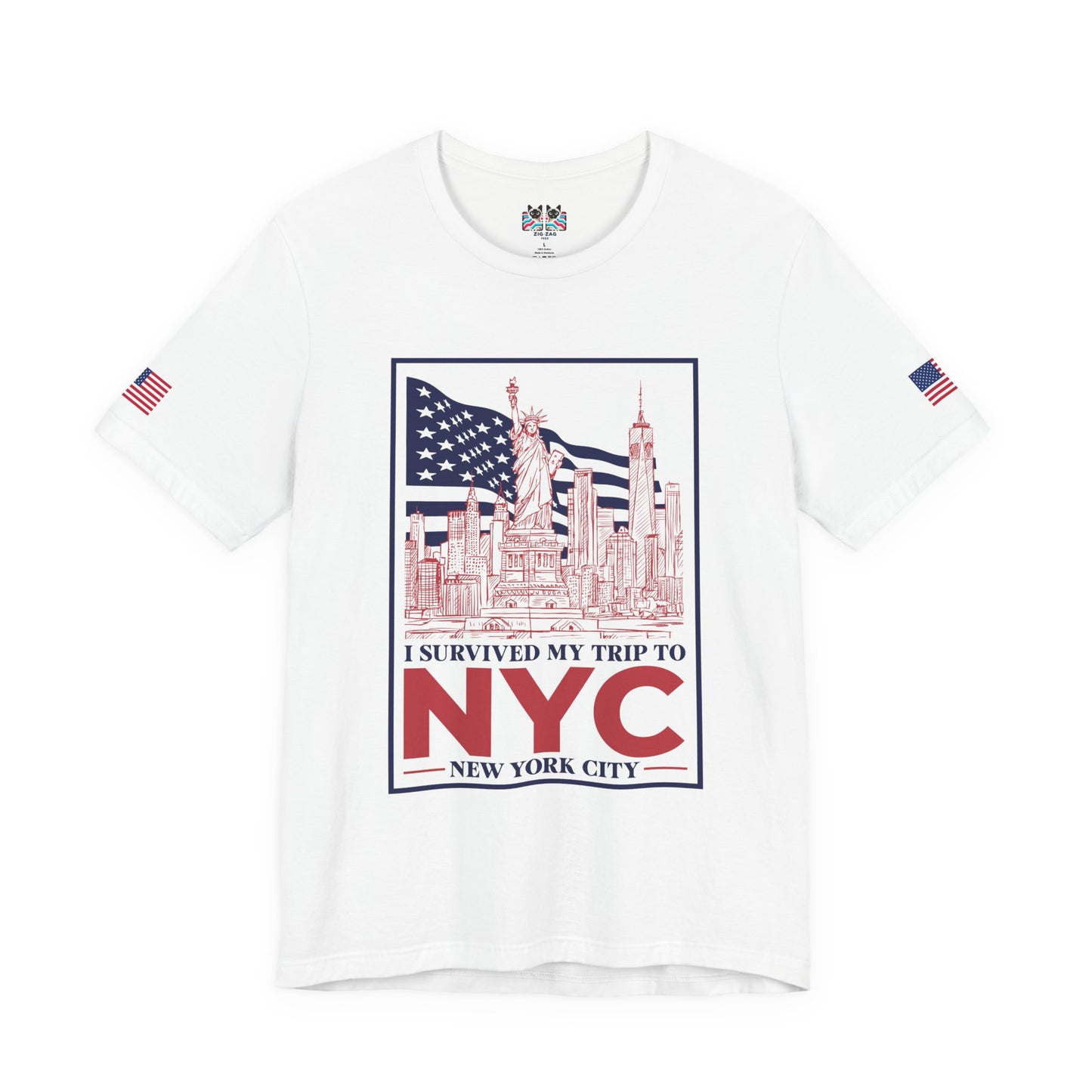 I Survived My Trip to NYC T-Shirt - Funny New York City Skyline Souvenir Design