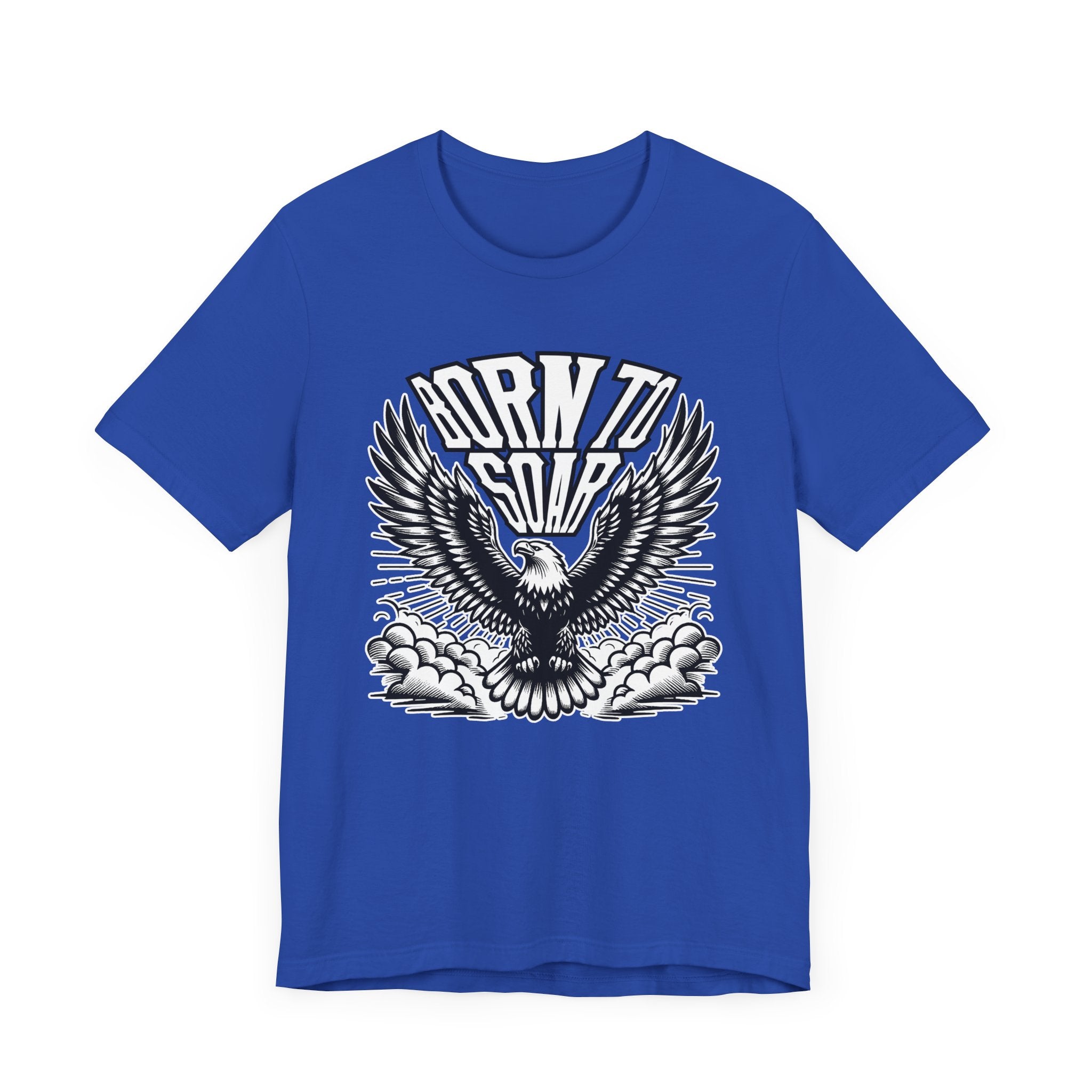 Born to Soar | Eagle with Wide Open Wings Above the Clouds T-Shirt