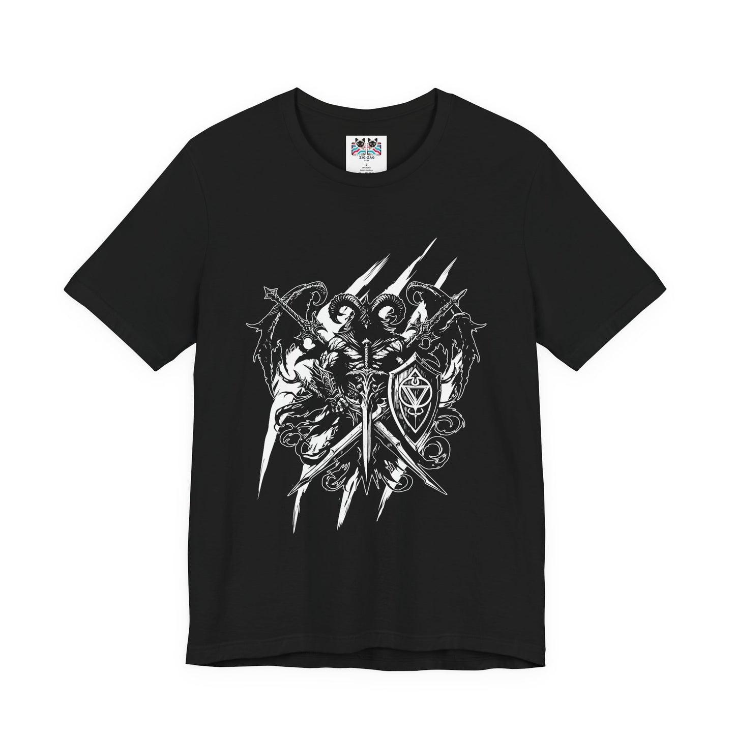 Blood Moon Dark Castle Paladin Swords Fantasy T-Shirt