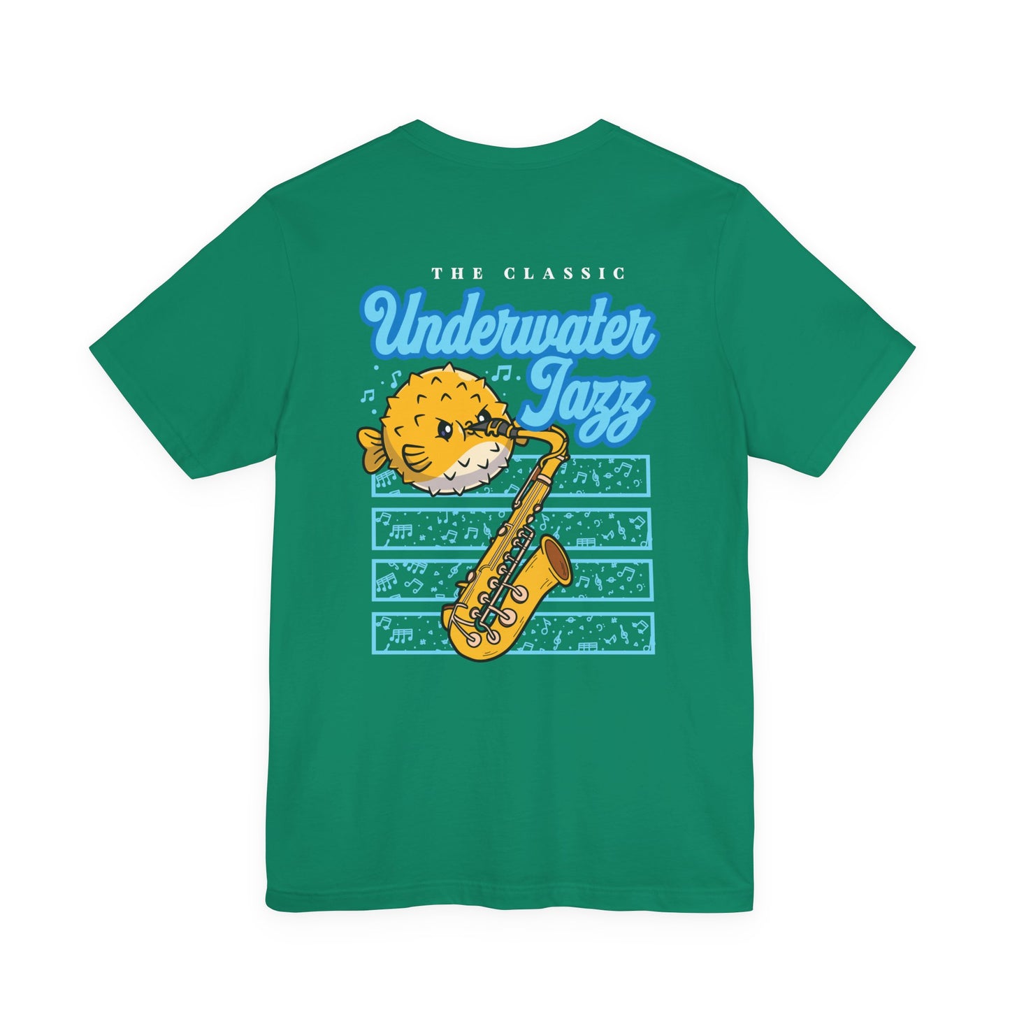 Underwater Jazz Blowfish Saxophone T-Shirt