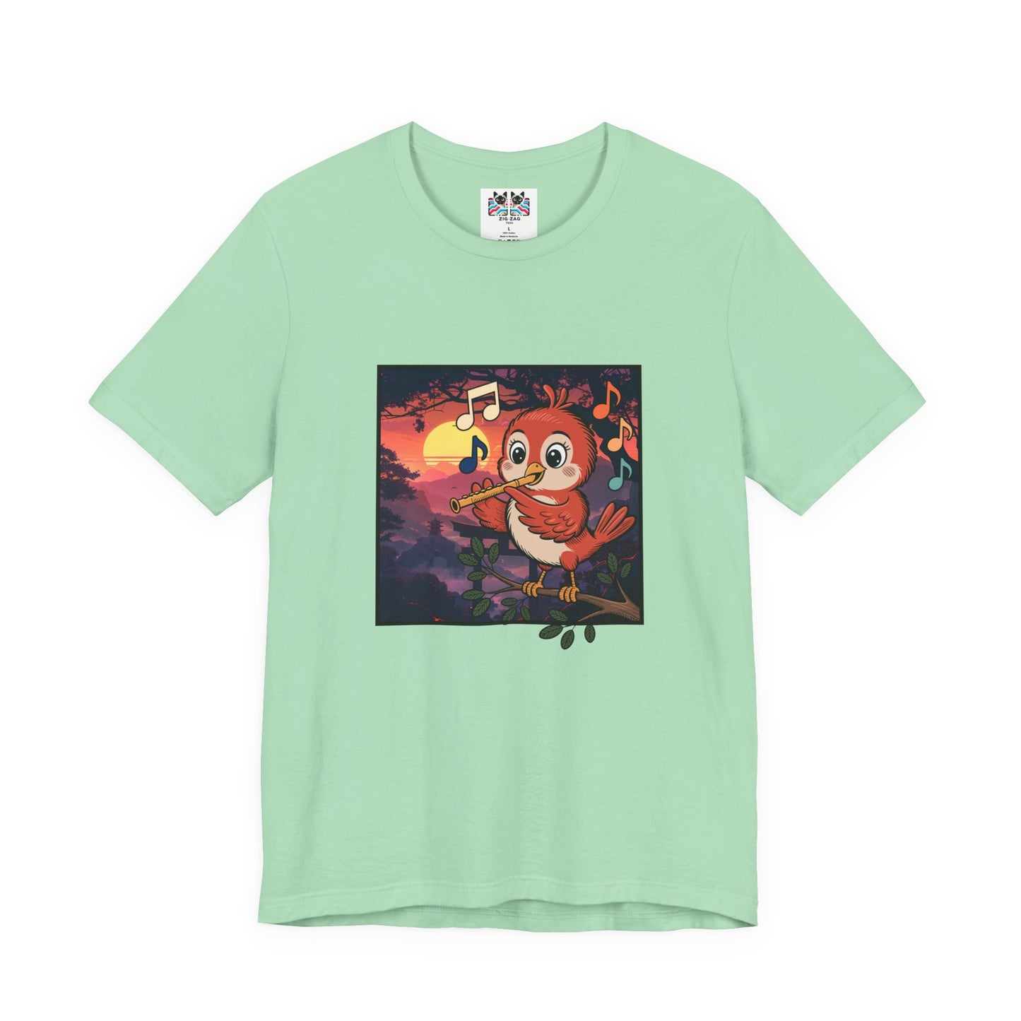 Bird Is Nature’s Flute Sunrise Music T-Shirt