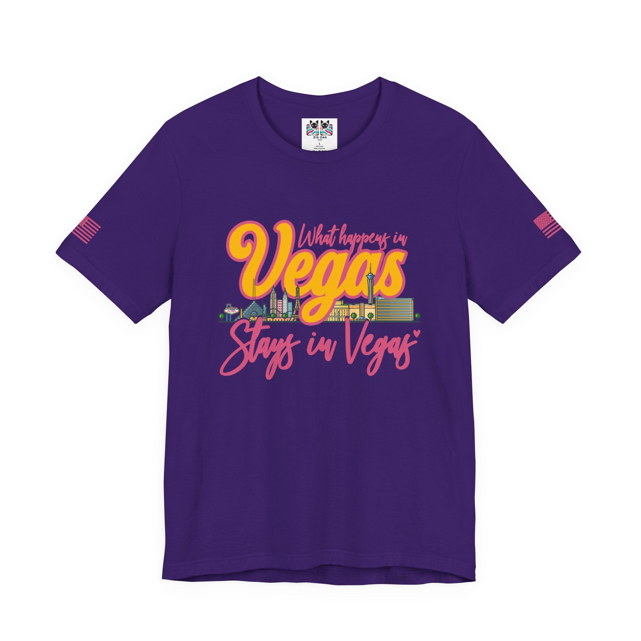 What Happens in Vegas Stays in Vegas T-Shirt – Retro Vegas Skyline Girls Trip Tee