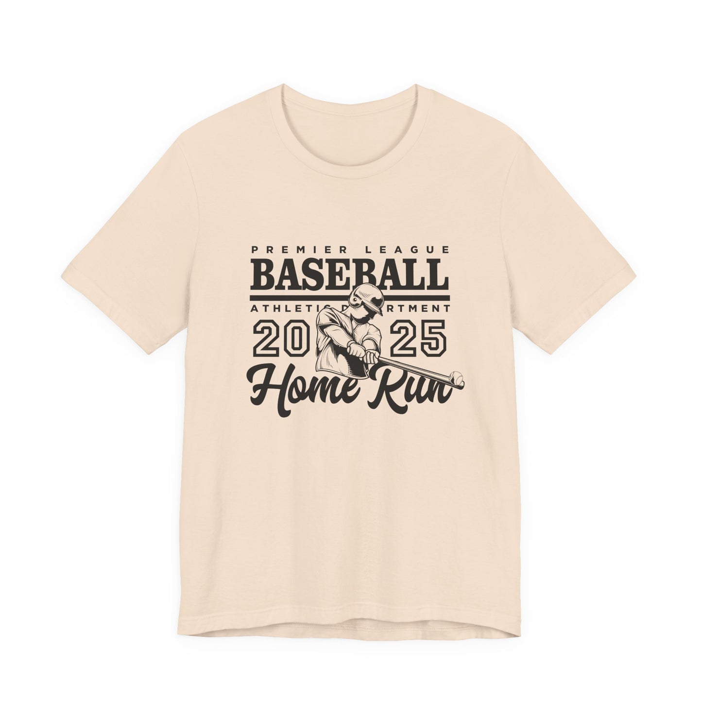 Baseball tshirt - Premier League Basebal l2025 HomeRun Tshirt Baseball Player Graphic with Bold Text Background