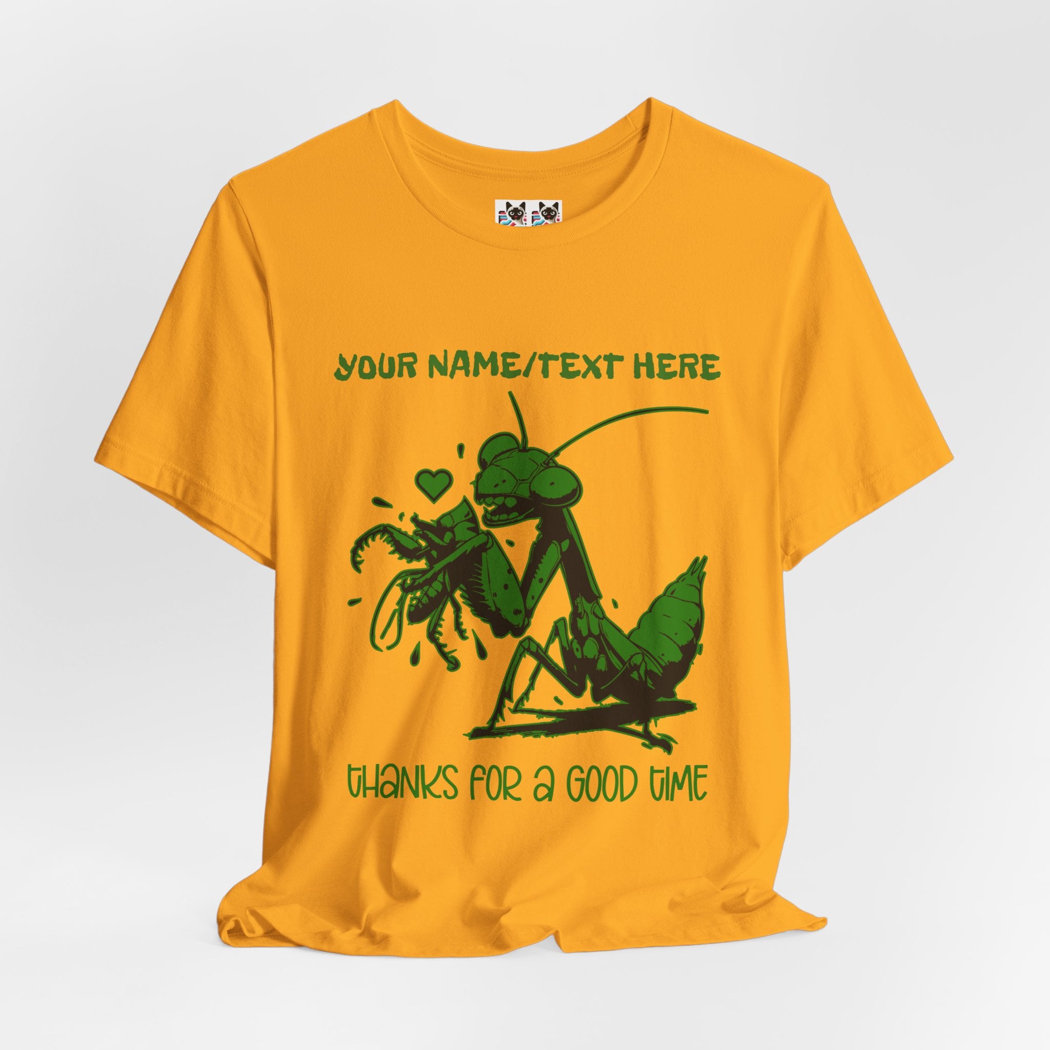 Custom T-Shirt - Thanks for a Good Time T-Shirt – Playful Grasshopper Eating Male Graphic Tee
