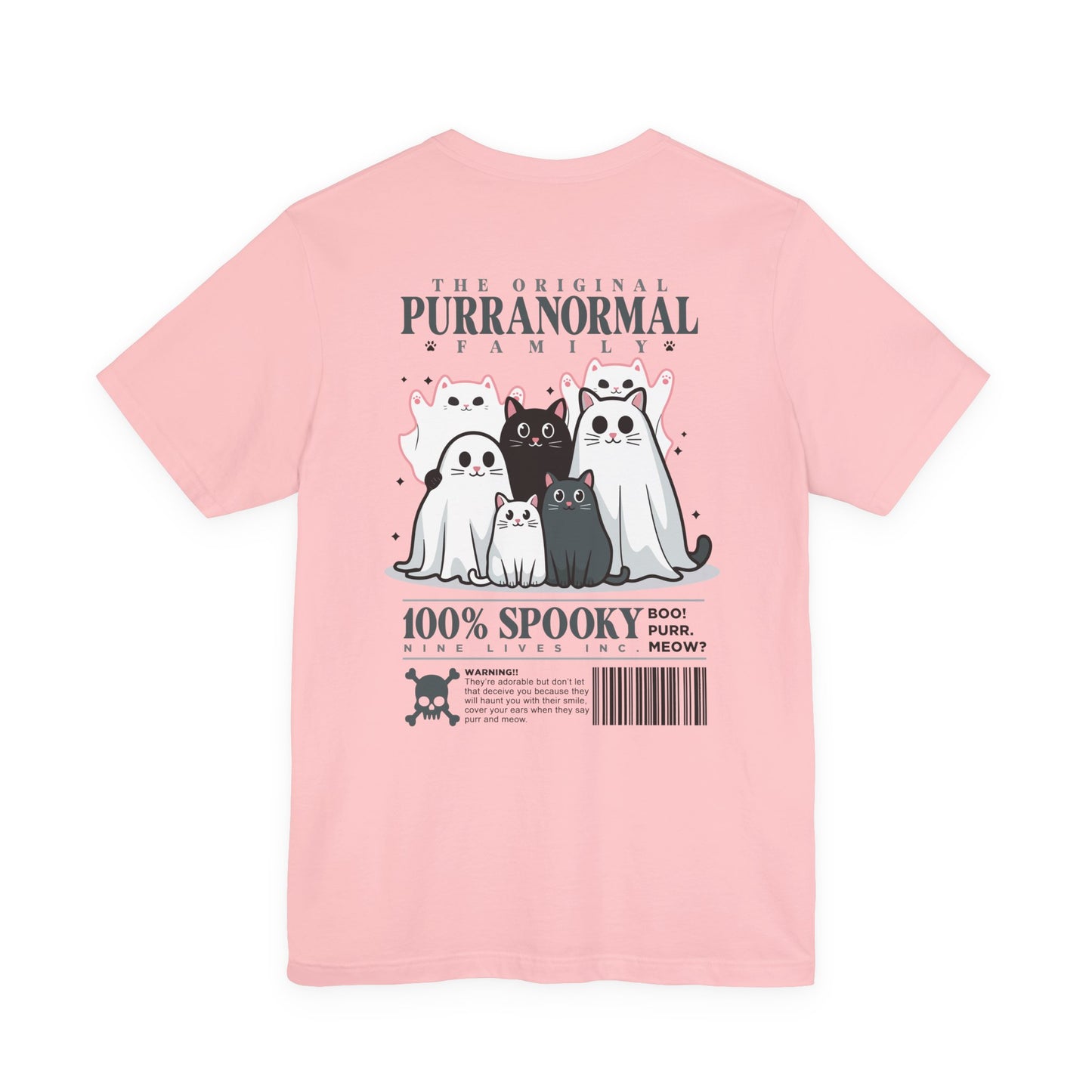 The Purranormal Family T-Shirt – Real and Ghost Cats Spooky Graphic