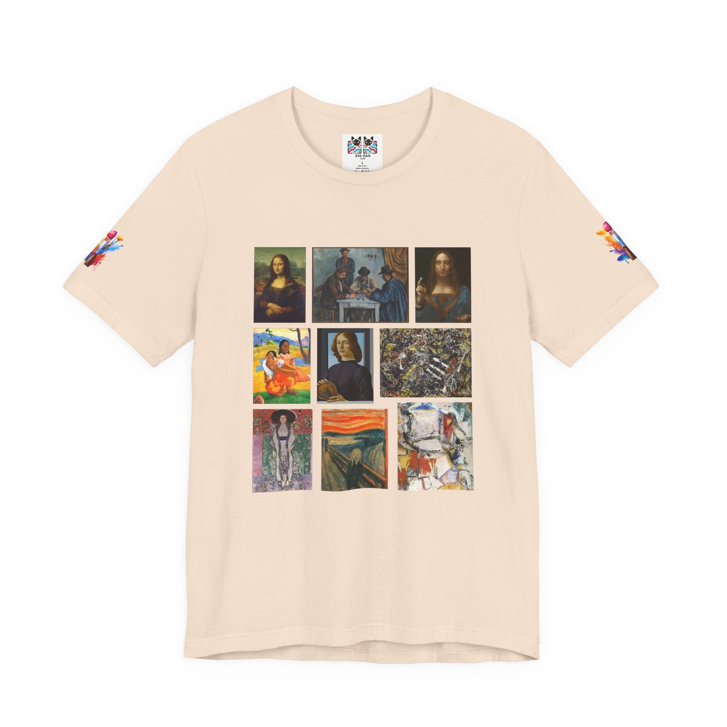 Art History Collage T-Shirt – Famous Paintings Grid Gallery Graphic Tee