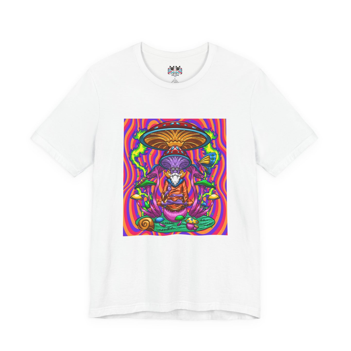 Psychedelic Mushroom Wizard Stay Wild & High T-Shirt