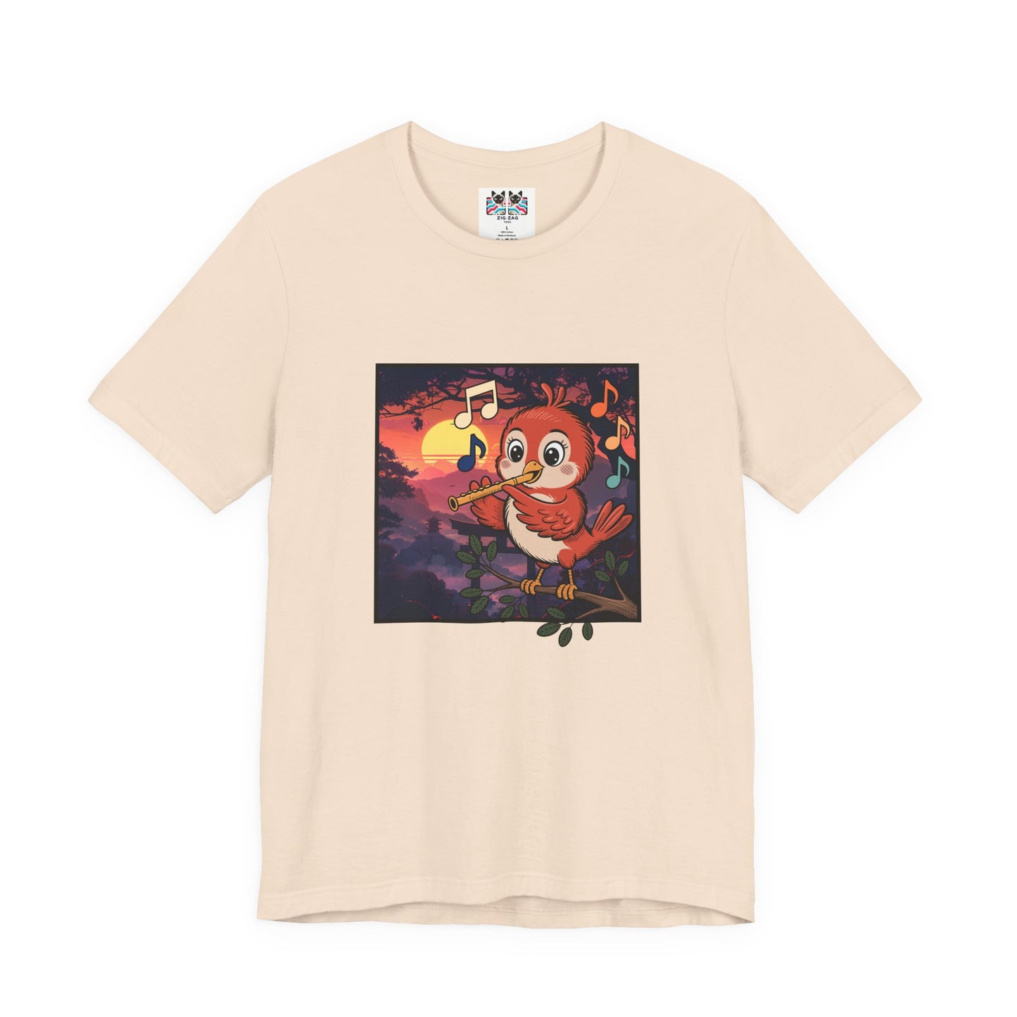 Bird Is Nature’s Flute Sunrise Music T-Shirt