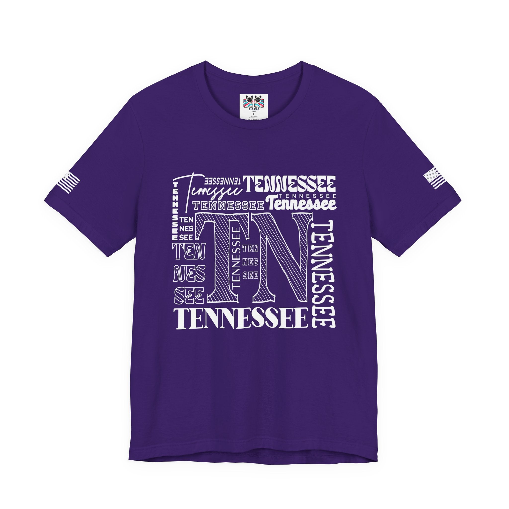 Tennessee TN T-Shirt – Multi-Style Typography Word Collage Graphic Tee
