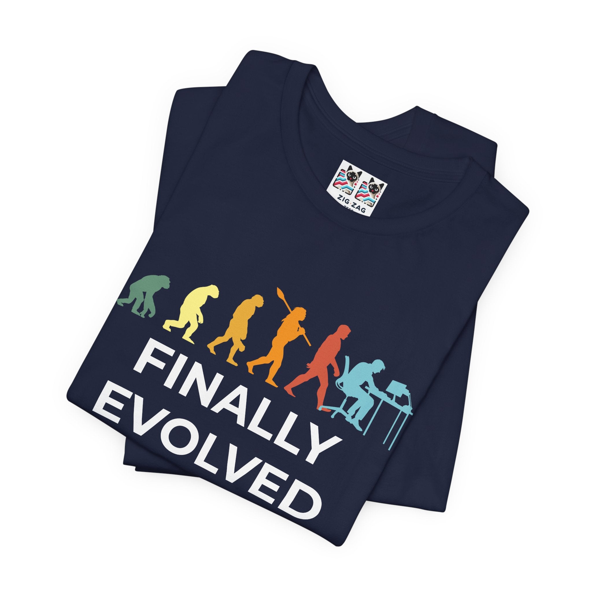 Custom T-Shirt - Evolution of Man to Computer User T-Shirt